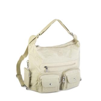 Nas Bag Unisex Zararlı Kimyasal İçermeyen Su İtici Özelliğe Sahip Omuz ve Sırt Çantası Dönüştürülebilir Tasarım  Bej 