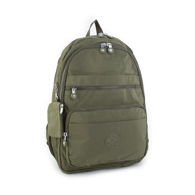 Nas Bag Unisex Zararlı Kimyasal İçermeyen Waterproof Sırt Çantası Koyu Yeşil (35x47x20 cm)