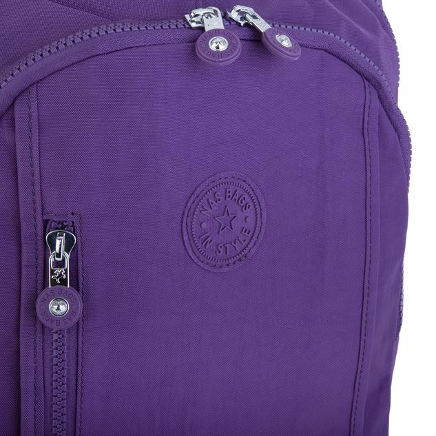 Nas Bag Unisex Zararlı Kimyasal İçermeyen Waterproof Sırt Çantası Mor