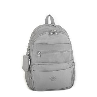 Nas Bag Unisex Zararlı Kimyasal İçermeyen Waterproof Sırt Çantası Açık Gri (35x47x20 cm)