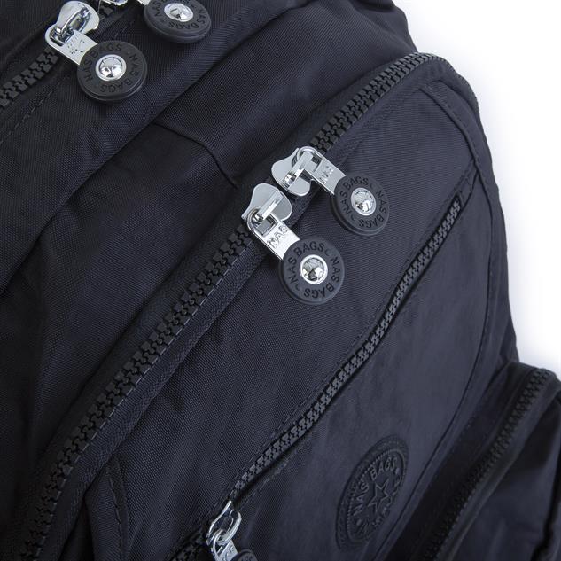 Nas Bag Unisex Zararlı Kimyasal İçermeyen Waterproof Sırt Çantası Siyah