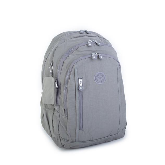 Nas Bag Unisex Zararlı Kimyasal İçermeyen Waterproof Sırt Çantası Açık Gri