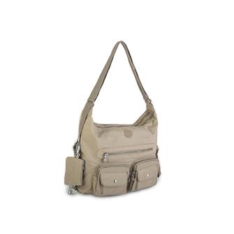 Nas Bag Unisex Zararlı Kimyasal İçermeyen Su İtici Özelliğe Sahip Omuz ve Sırt Çantası Dönüştürülebilir Tasarım  Vizon 