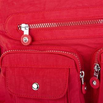 Nas Bag Unisex Zararlı Kimyasal İçermeyen Su İtici Özelliğe Sahip Omuz ve Sırt Çantası Dönüştürülebilir Tasarım  Kırmızı