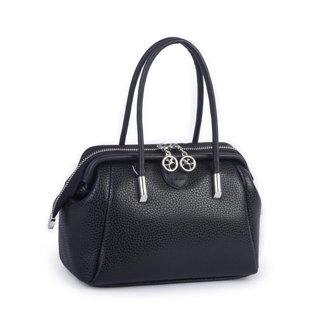 Nas Bag Vintage  Kadın Midi Boy El ve Çapraz Çanta  Siyah Lopez