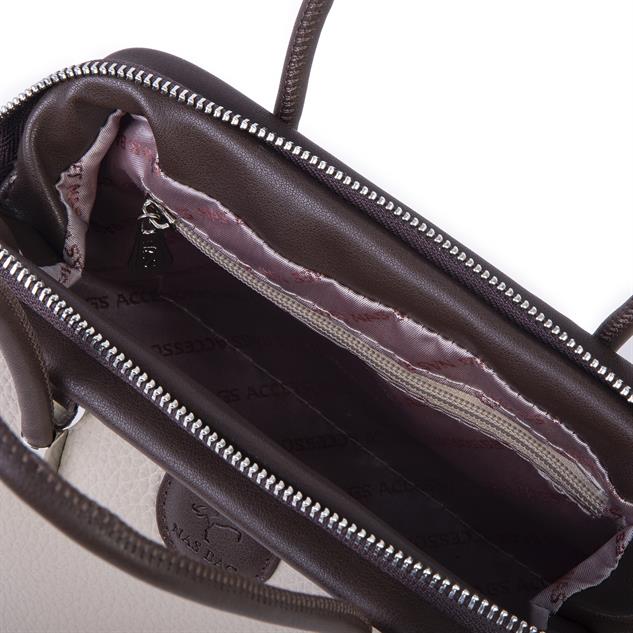 Nas Bag Vintage  Kadın Midi Boy El ve Çapraz Çanta Kum Kahve Lopez