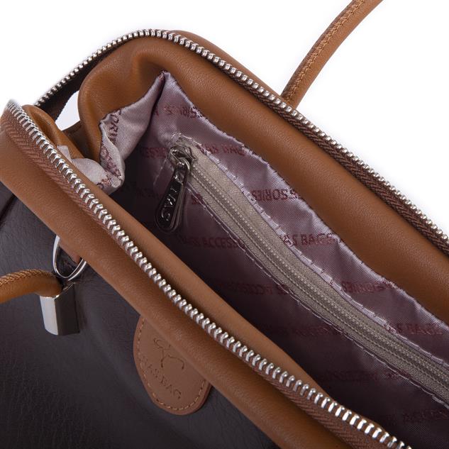 Nas Bag Vintage  Kadın Midi Boy El ve Çapraz Çanta Kahve Taba Victoria