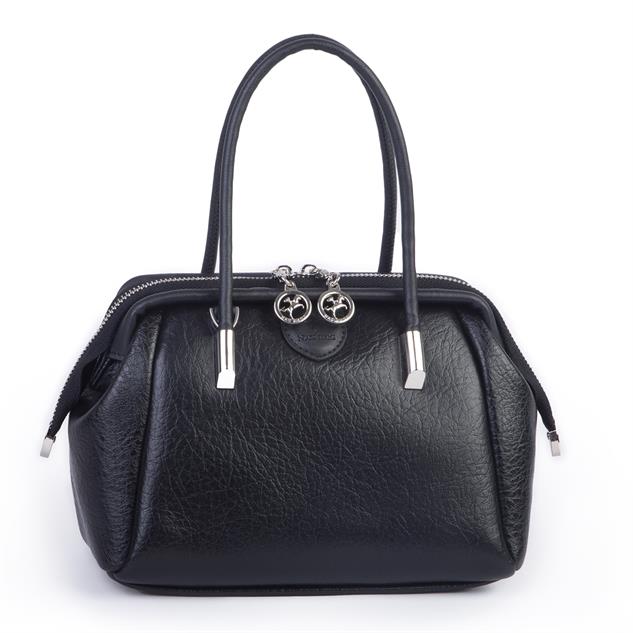 Nas Bag Vintage  Kadın Midi Boy El ve Çapraz Çanta  Siyah Victoria