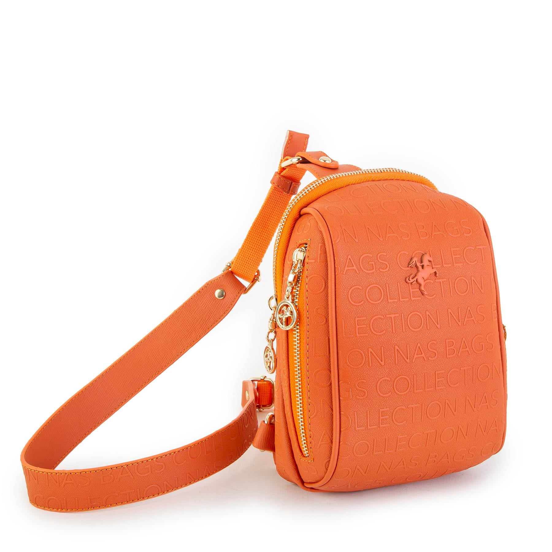 Nas Bag Bel ve Body Bag  Turuncu Gofraj
