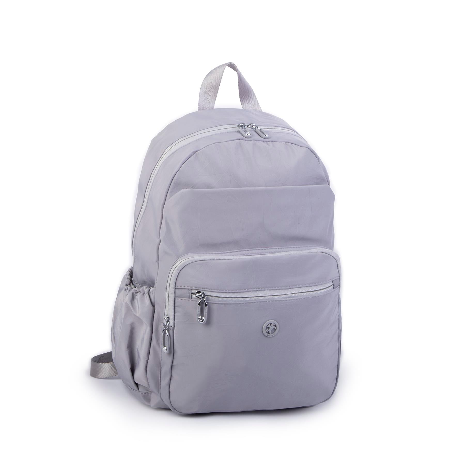 Nas Bag Büyük Boy Unisex Hafif  ve Su Geçirmez Çok Gözlü Sırt Çantası Gri