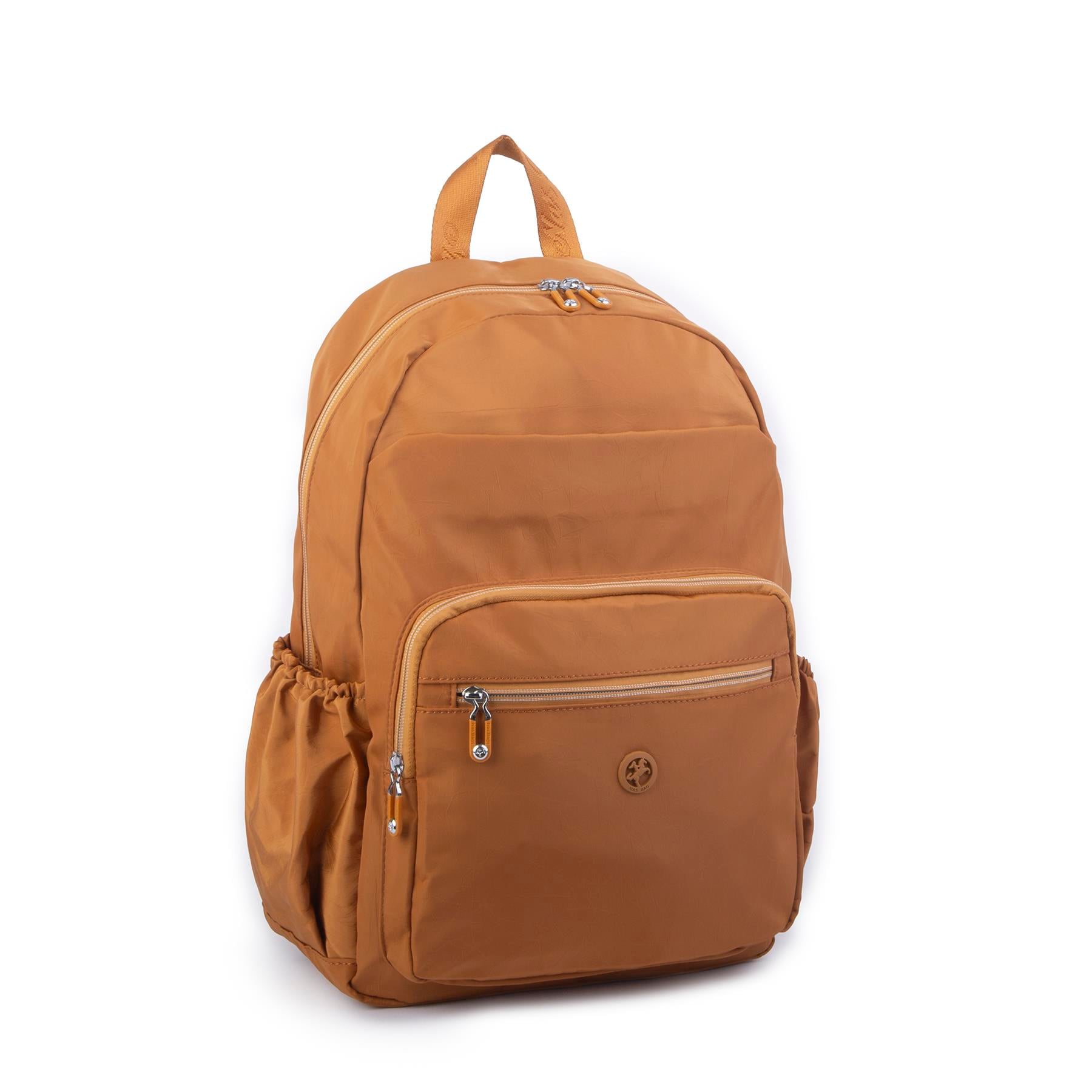 Nas Bag Büyük Boy Unisex Hafif  ve Su Geçirmez Çok Gözlü Sırt Çantası Hardal