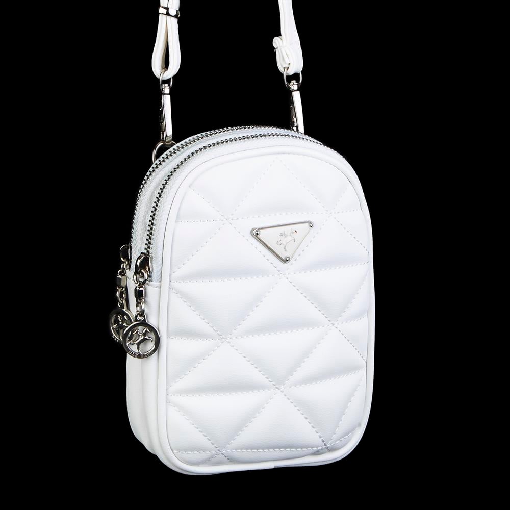 Nas Bag Çapraz Çanta Beyaz Kapitone