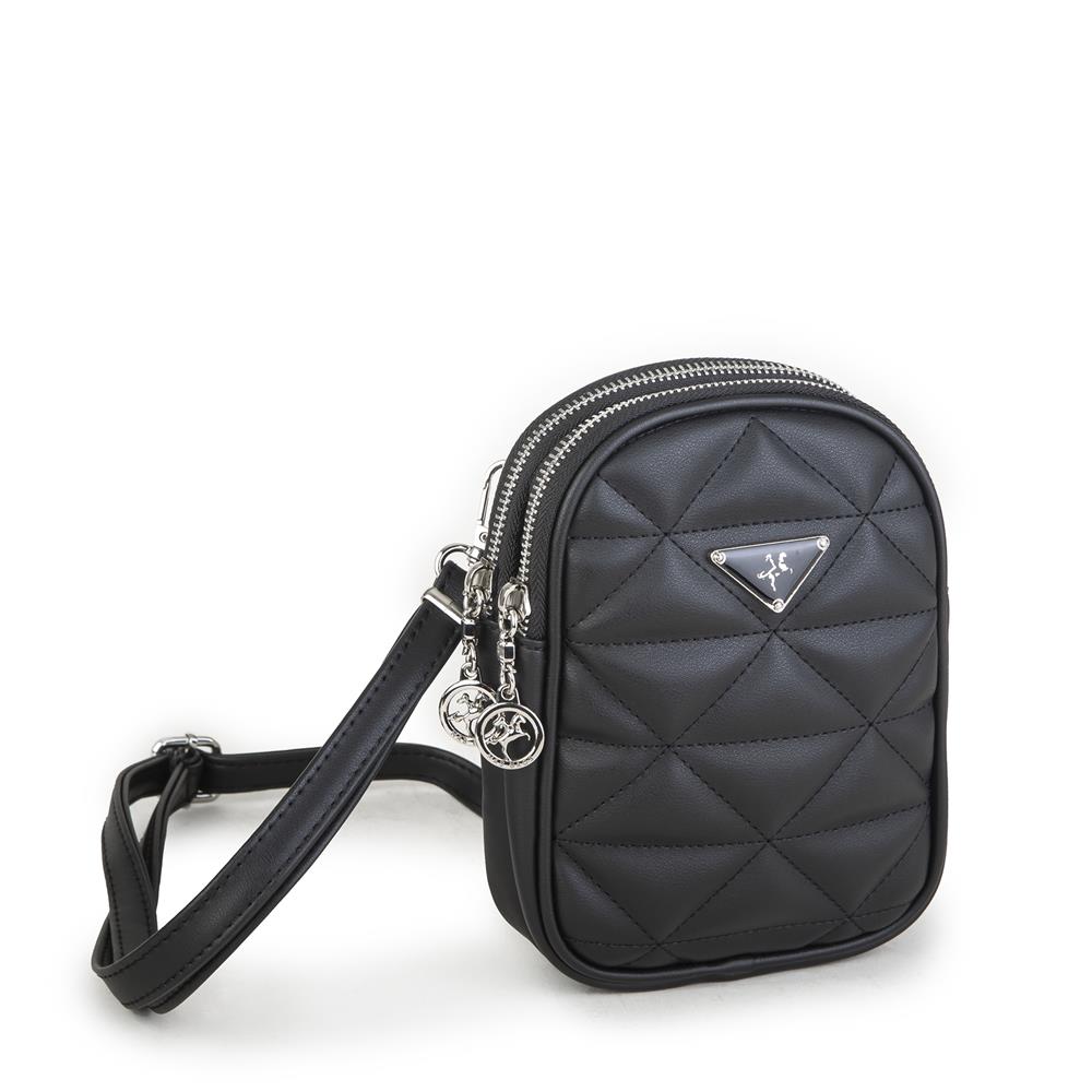 Nas Bag Çapraz Çanta Siyah Kapitone