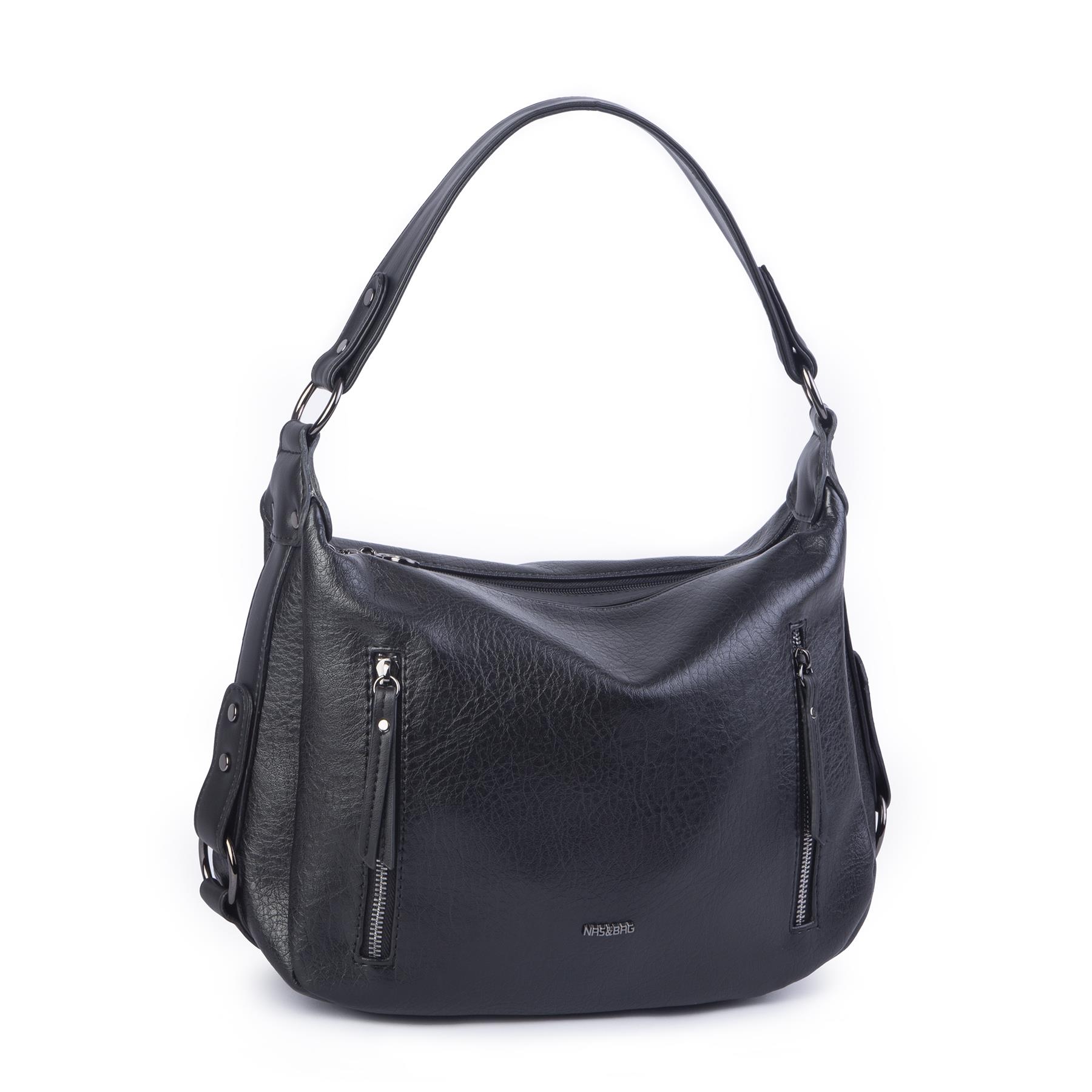 Nas Bag Çok Gözlü Kadın Omuz ve Çapraz Çanta (33x25 cm ) Siyah  Victoria