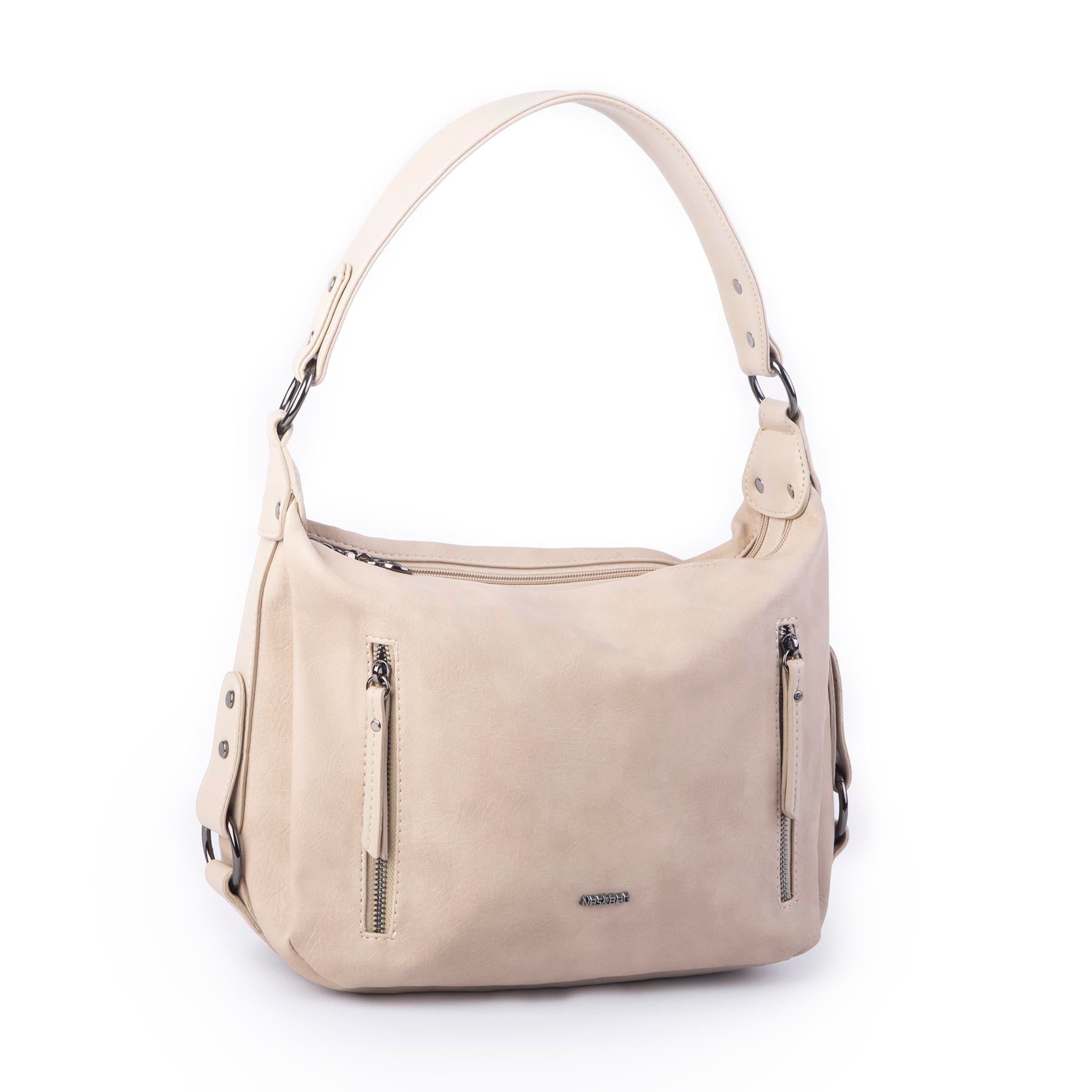 Nas Bag Çok Gözlü Kadın Omuz ve Çapraz Çanta (33x25 cm ) Kum  Raven 