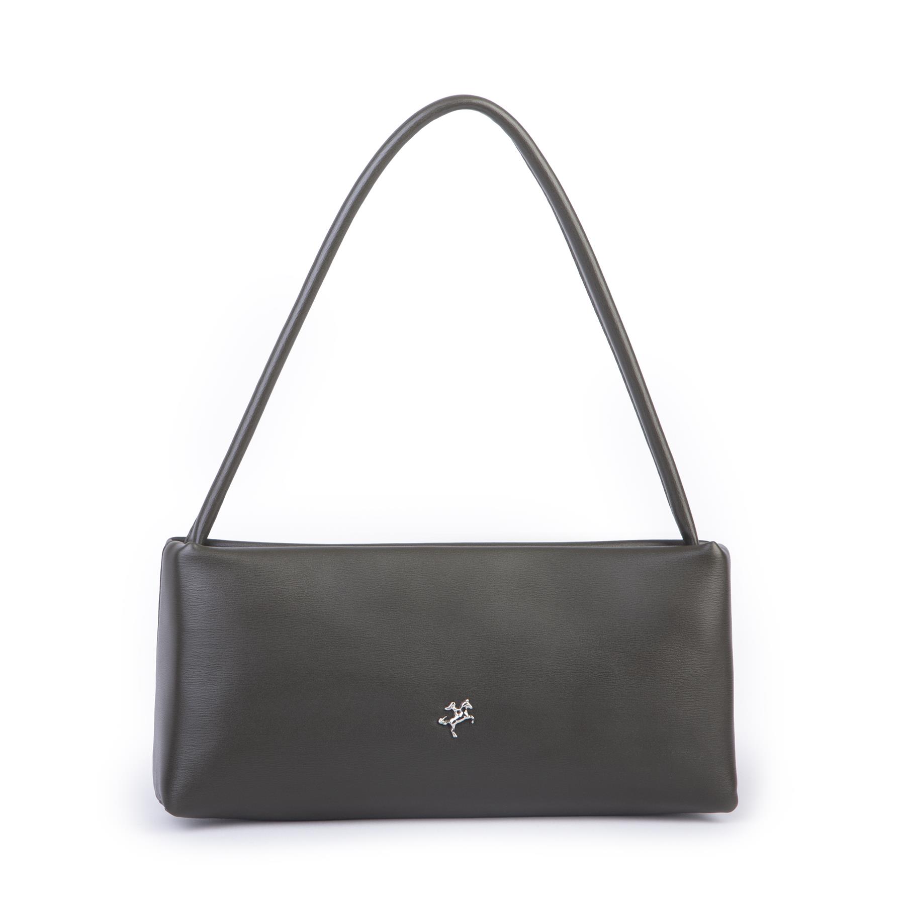 Nas Bag Kadın Basic Baget Omuz ve Çapraz Çanta Haki Kımera (27x12 cm )