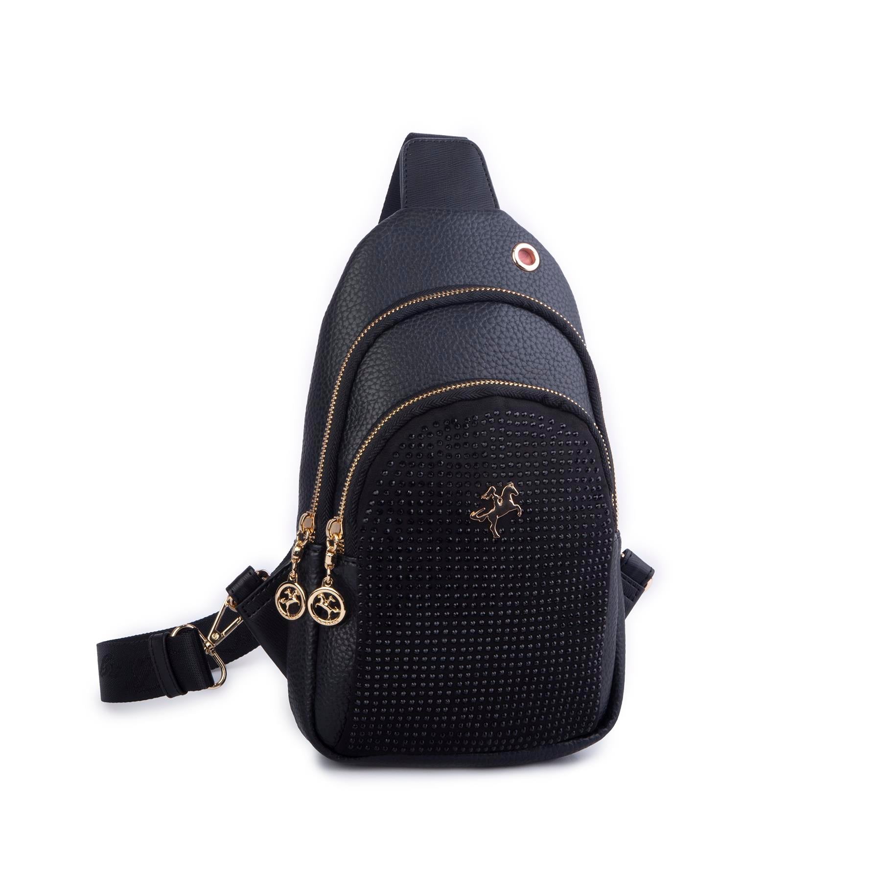 Nas Bag Kadın Bel ve Body Bag Siyah Taşlı