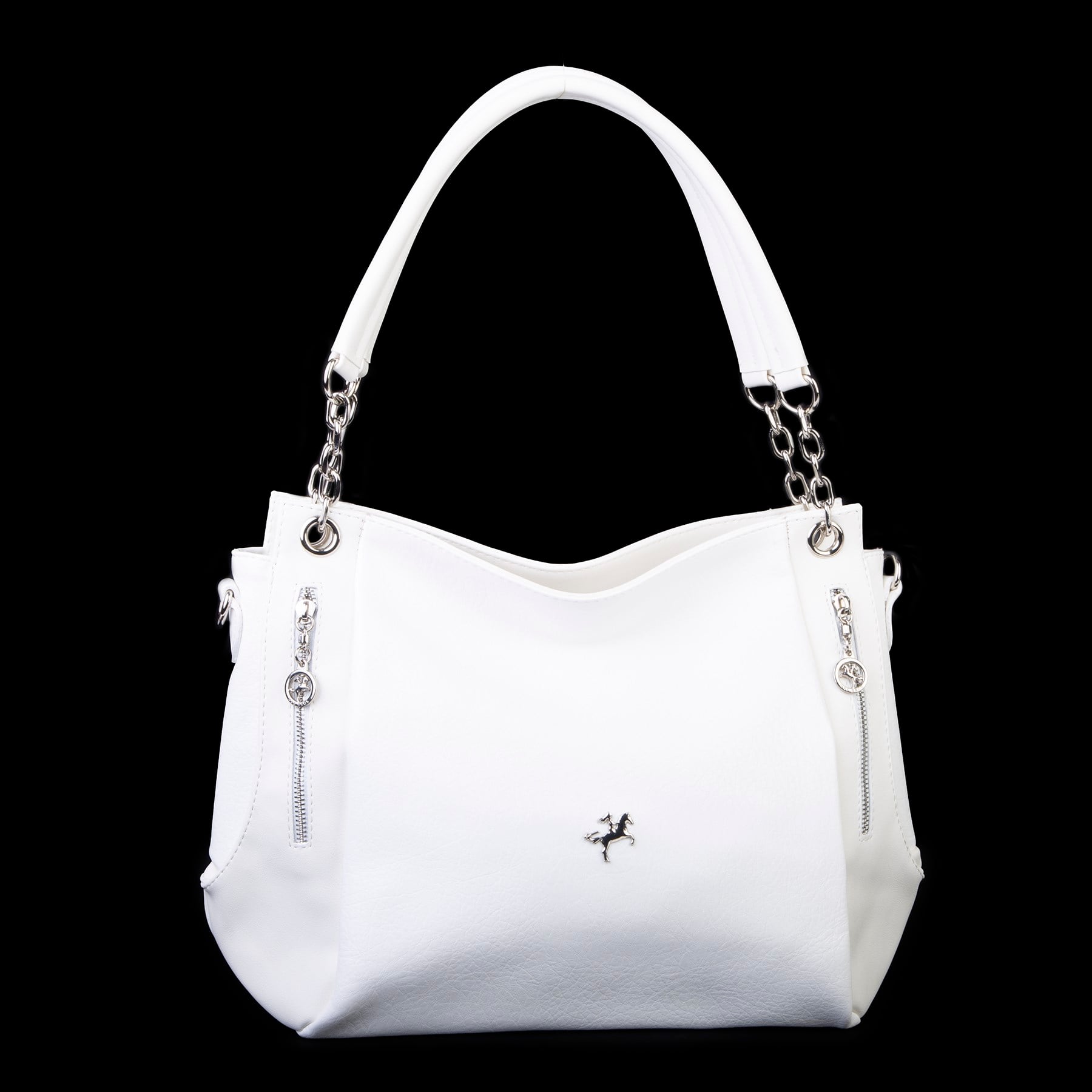Nas Bag Kadın Büyük Boy Omuz Çantası ( 45x34x21 cm) Beyaz Victoria