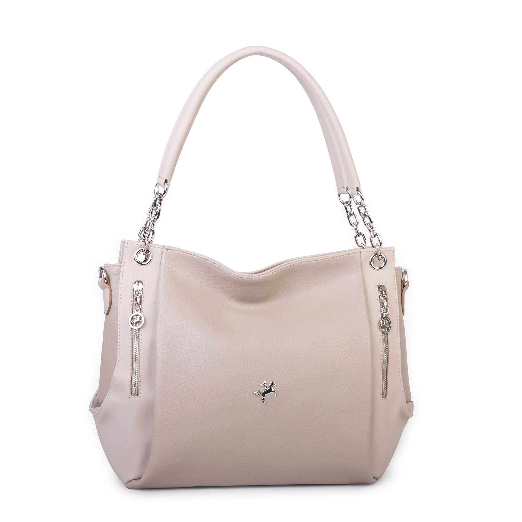Nas Bag Kadın Büyük Boy Omuz Çantası ( 45x34x21 cm) Kum Victoria