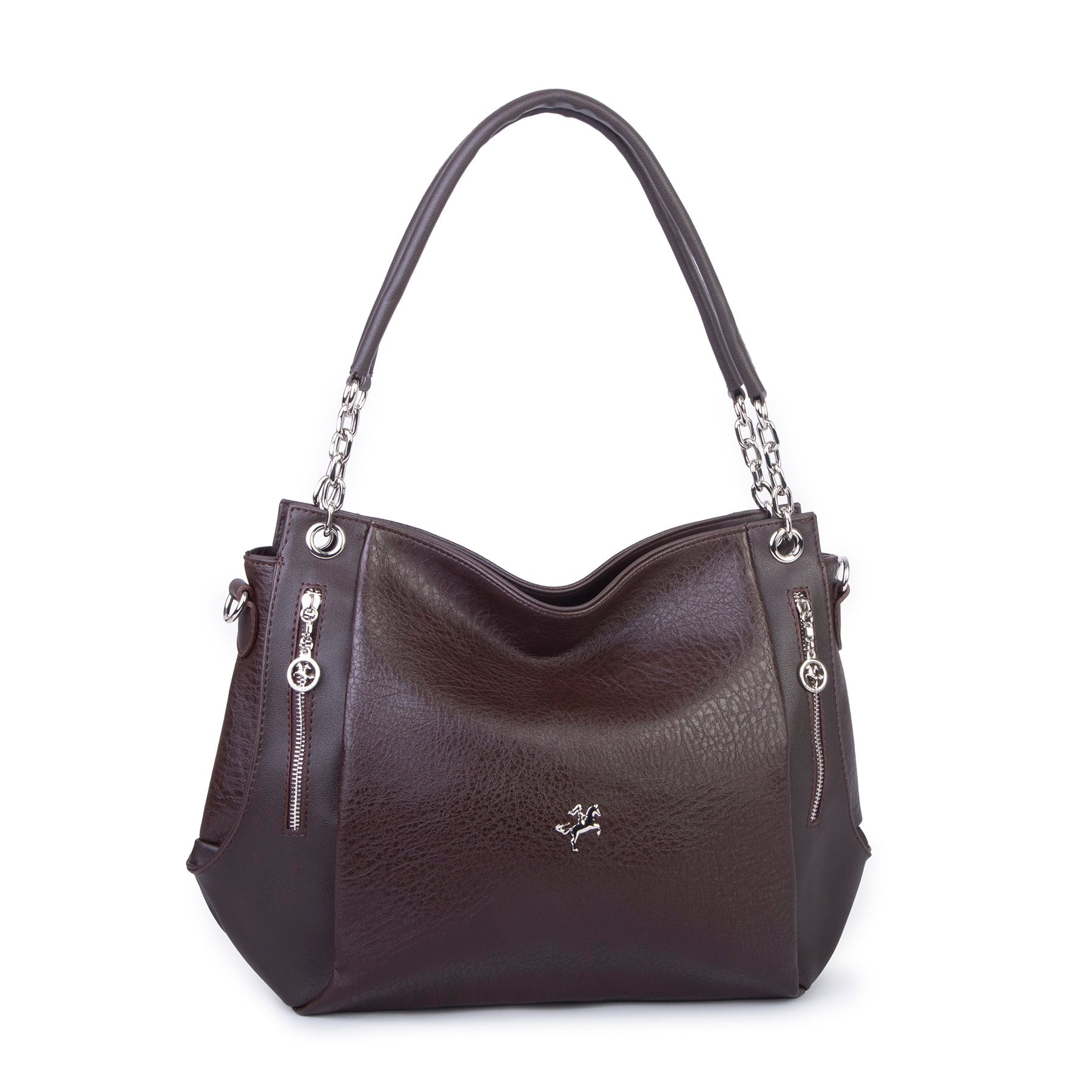 Nas Bag Kadın Büyük Boy Omuz Çantası ( 45x34x21 cm) Kahve Victoria