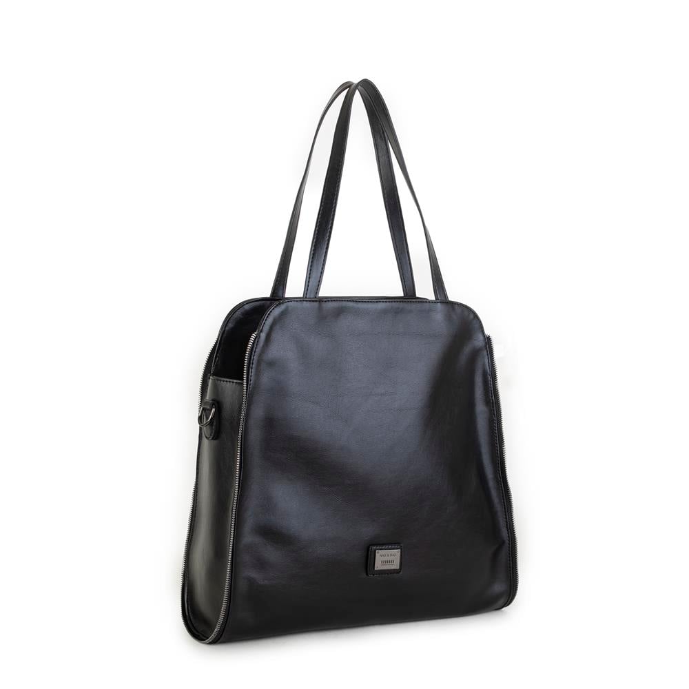 Nas Bag Kadın Büyük Boy Omuz Çantası Siyah Nero