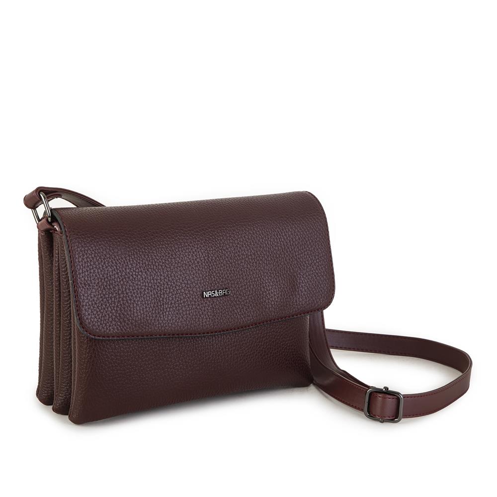 Nas Bag Kadın Çapraz Çanta Bordo Natural