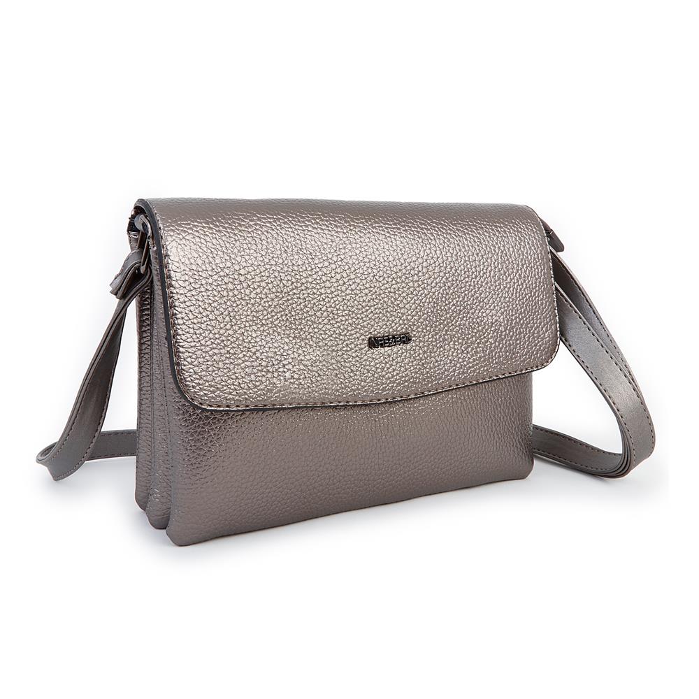 Nas Bag Kadın Çapraz Çanta Gri Natural