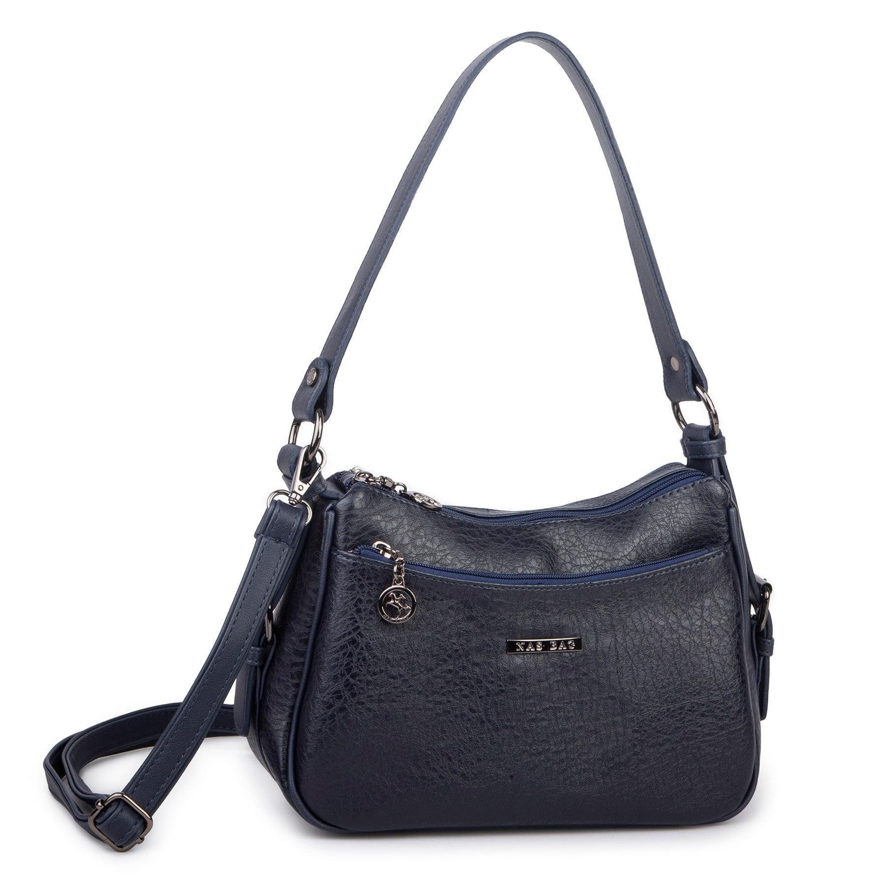 Nas Bag Kadın Çapraz ve Omuz Çanta  (27x19 cm) Lacivert Victoria 