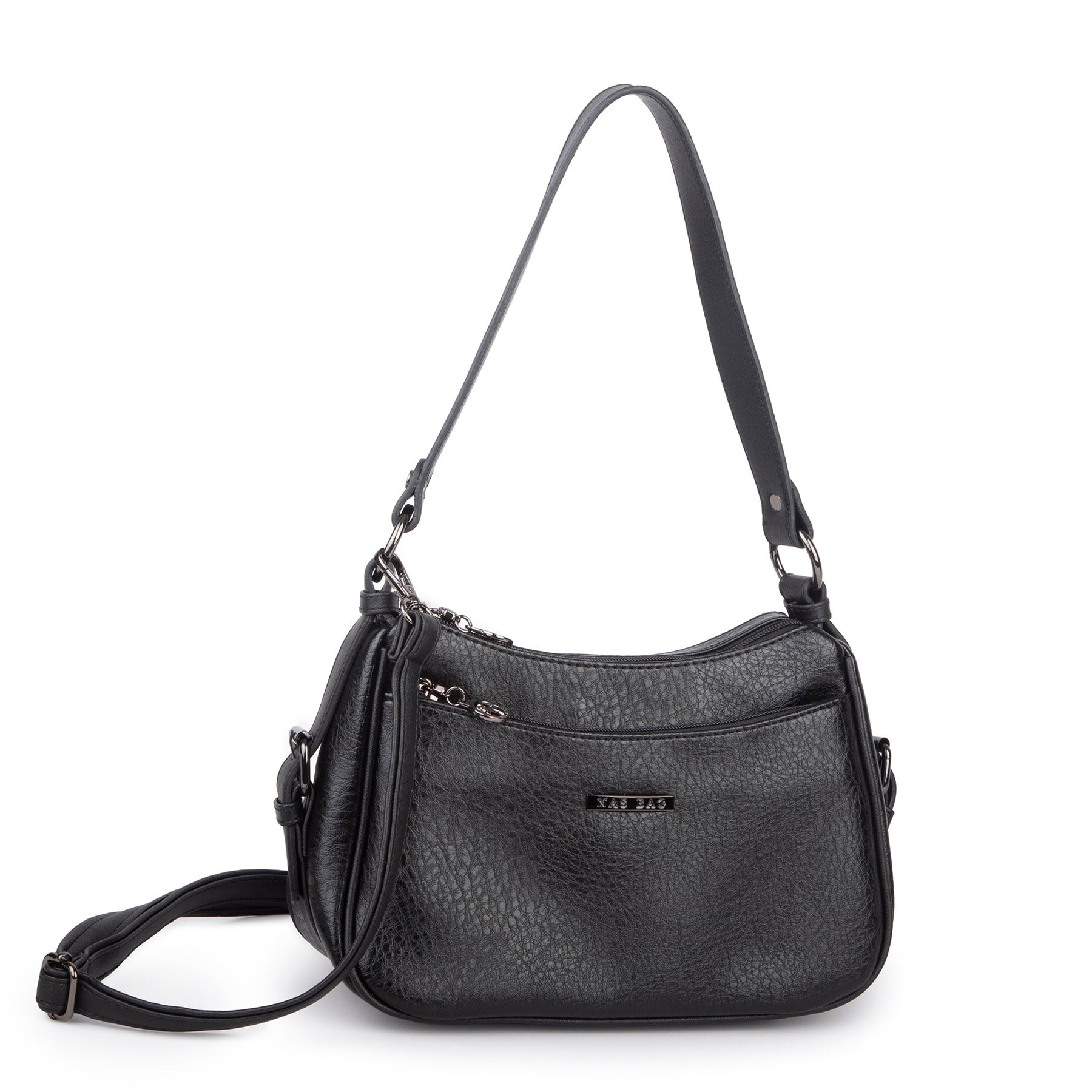 Nas Bag Kadın Çapraz ve Omuz Çanta  (27x19 cm) Siyah Victoria 