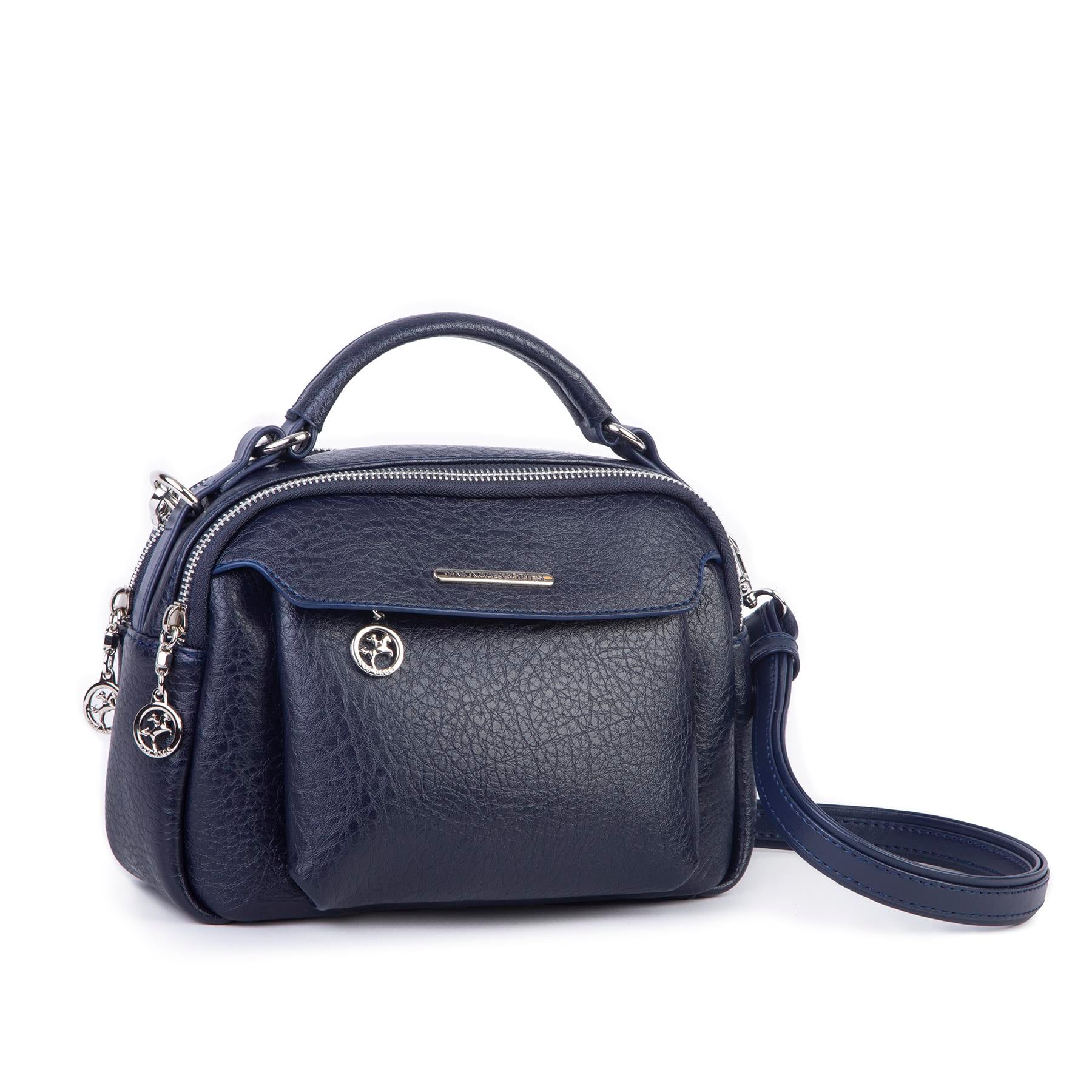 Nas Bag Kadın Çok Gözlü Mini El ve Çapraz Çanta Lacivert  Victoria