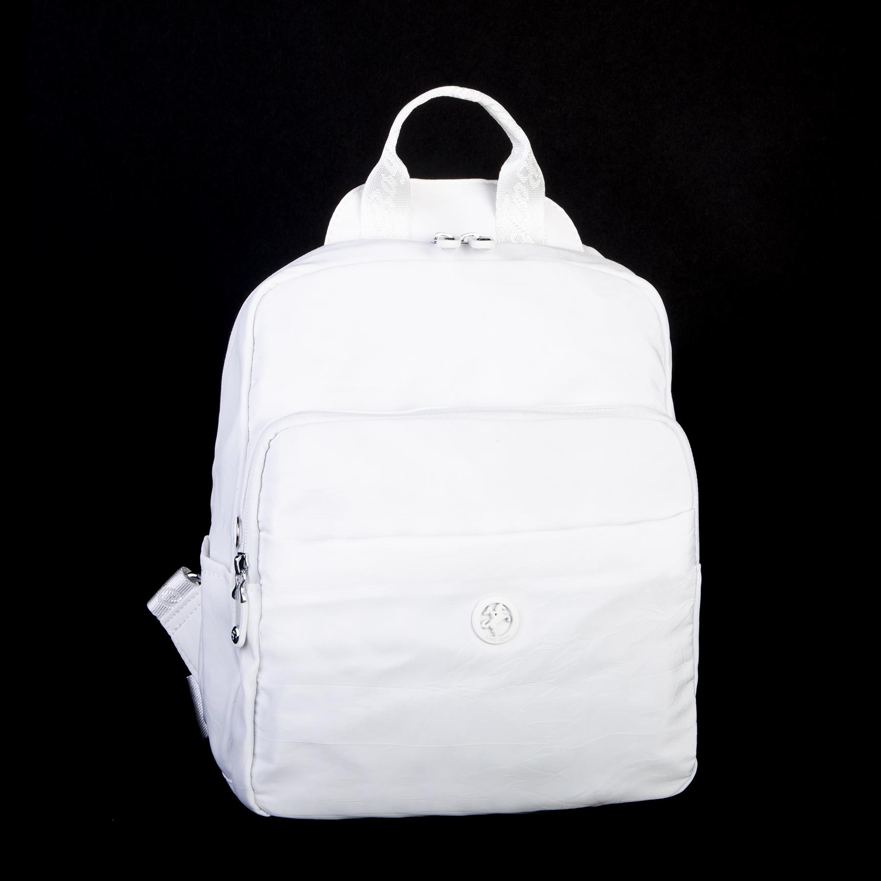Nas Bag Kadın Çok Gözlü Su Geçirmez (water proof ) Ultra Hafif Sırt Çantası Beyaz