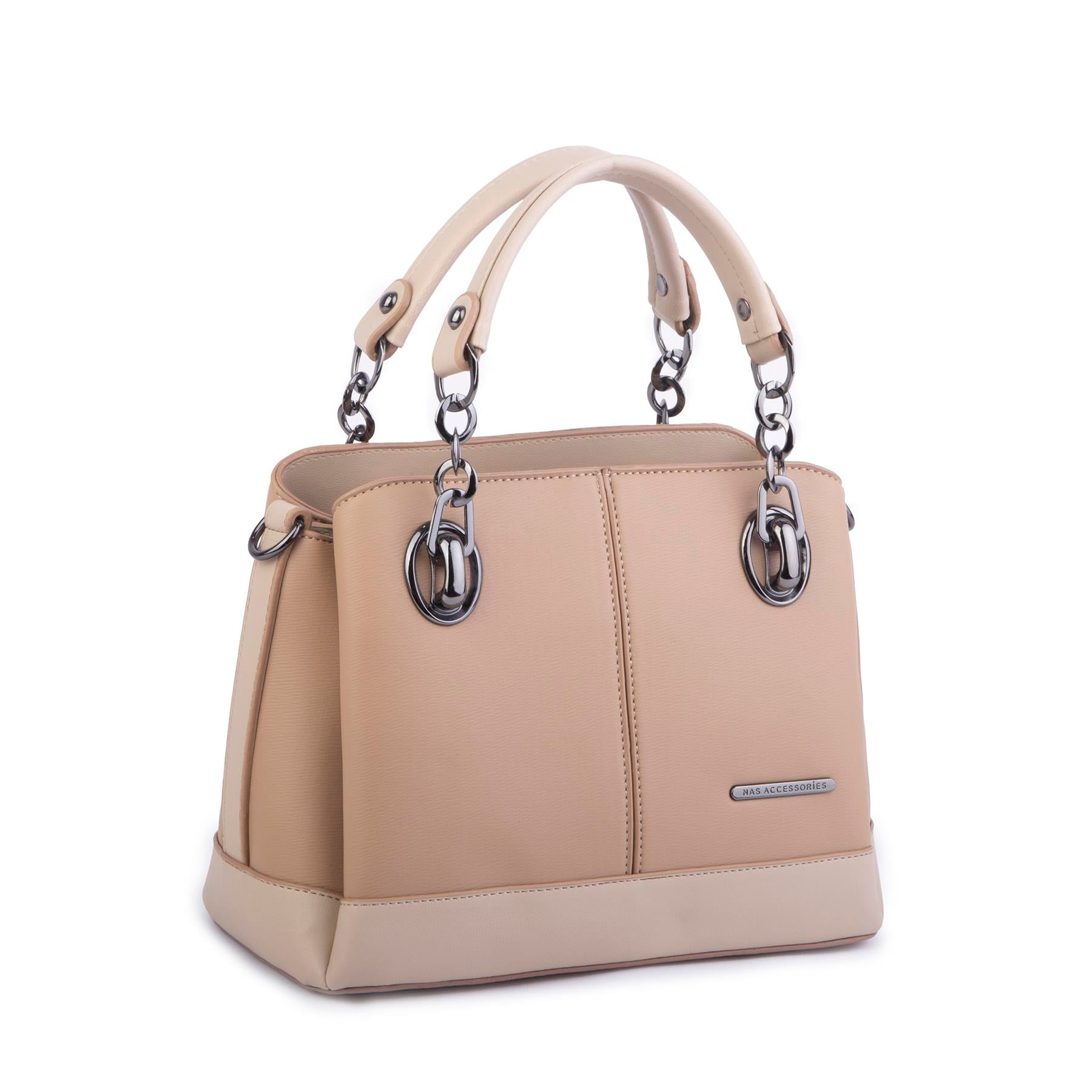 Nas Bag Kadın El ve Omuz Çantası Kum Ardıç (en:28 cm ; boy:21 cm )