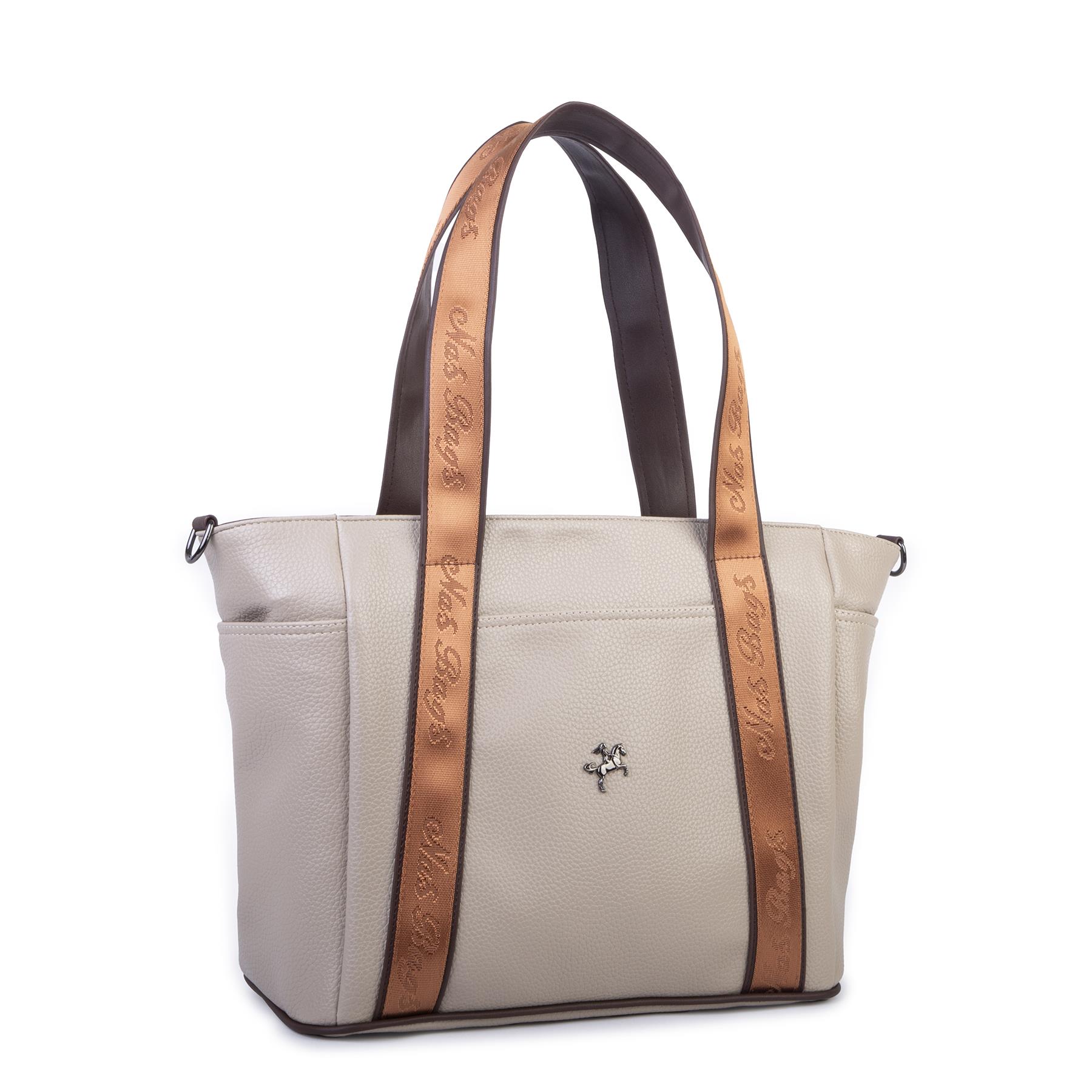 Nas Bag Kadın Extra Büyük Omuz Çantası ve Spor Çantası ( 46x36 cm ) Kum Kahve Taba Lopez