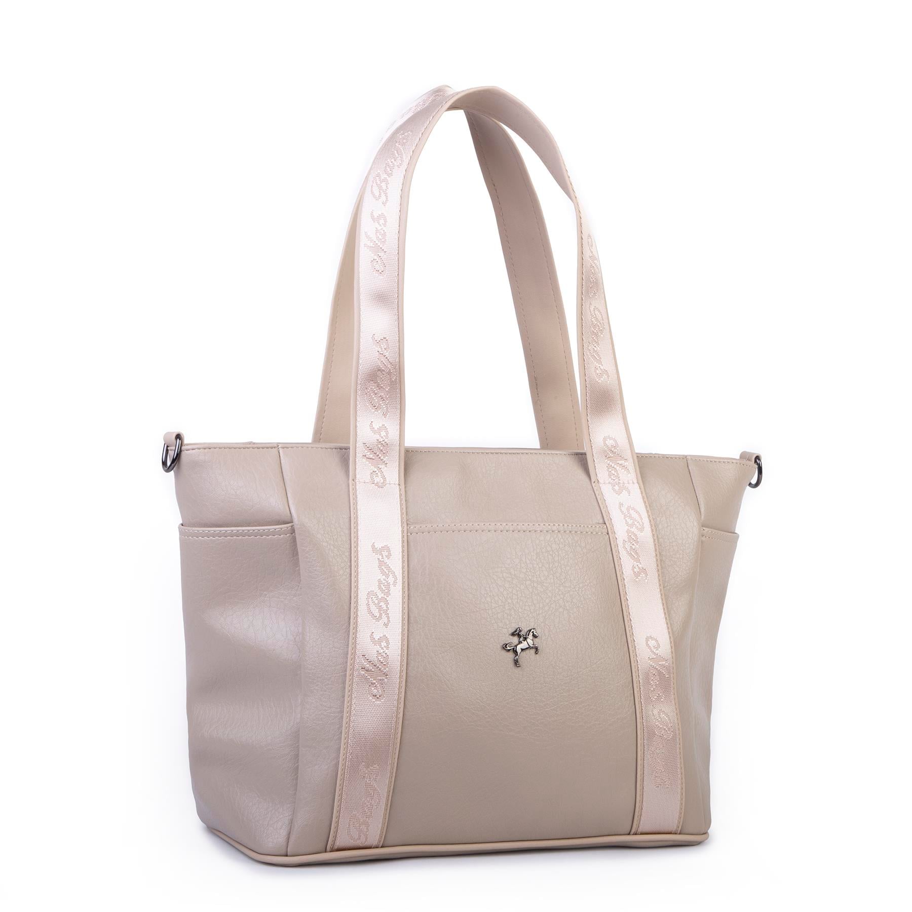 Nas Bag Kadın Extra Büyük Omuz Çantası ve Spor Çantası ( 46x36 cm ) Kum Victoria