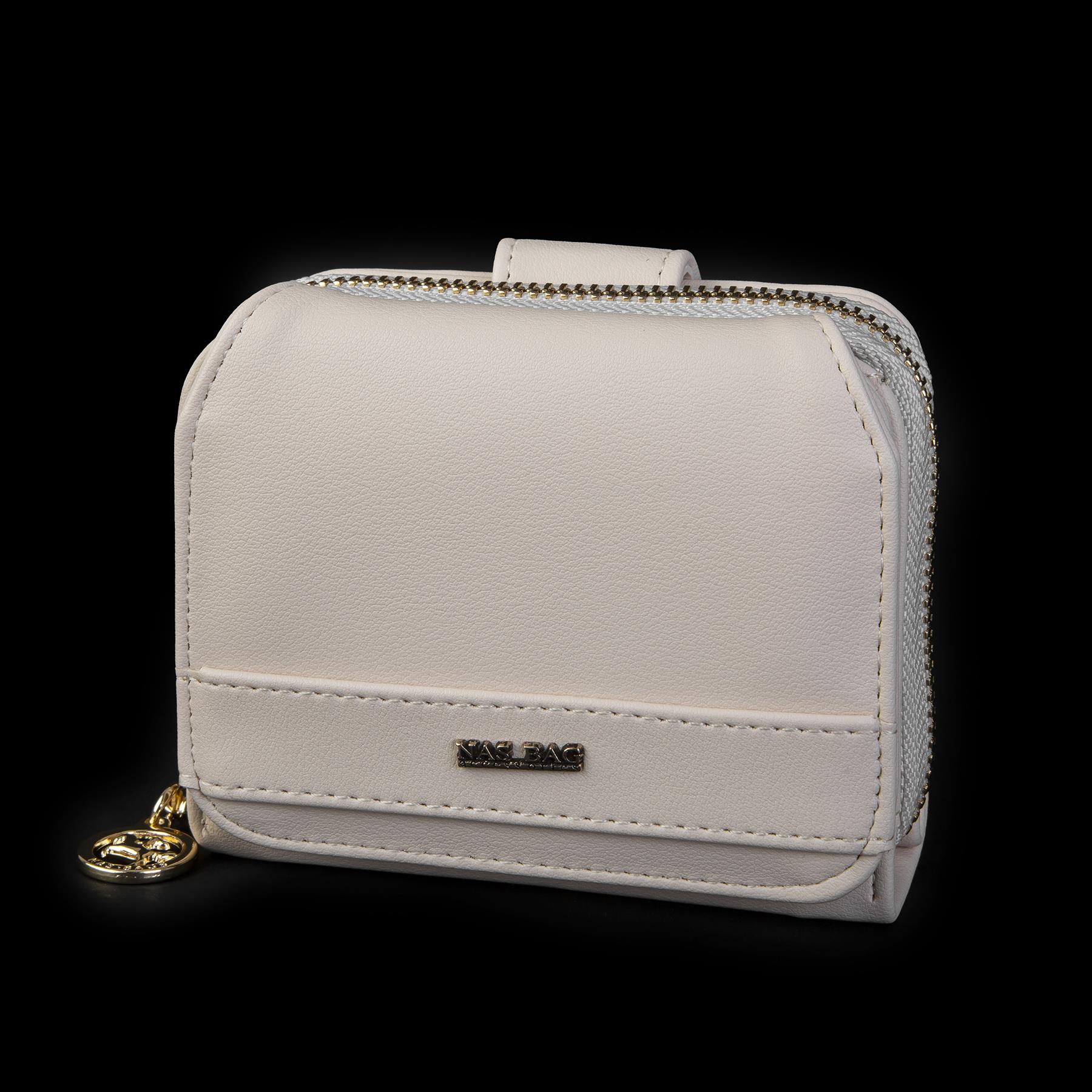 Nas Bag Kadın Kartlık Kağıt ve Demir Para ile Fotoğraflıklı Çok Fonksiyonlu Midi Boy Cüzdan Krem  Dona (en:11 cm boy: 8 cm )