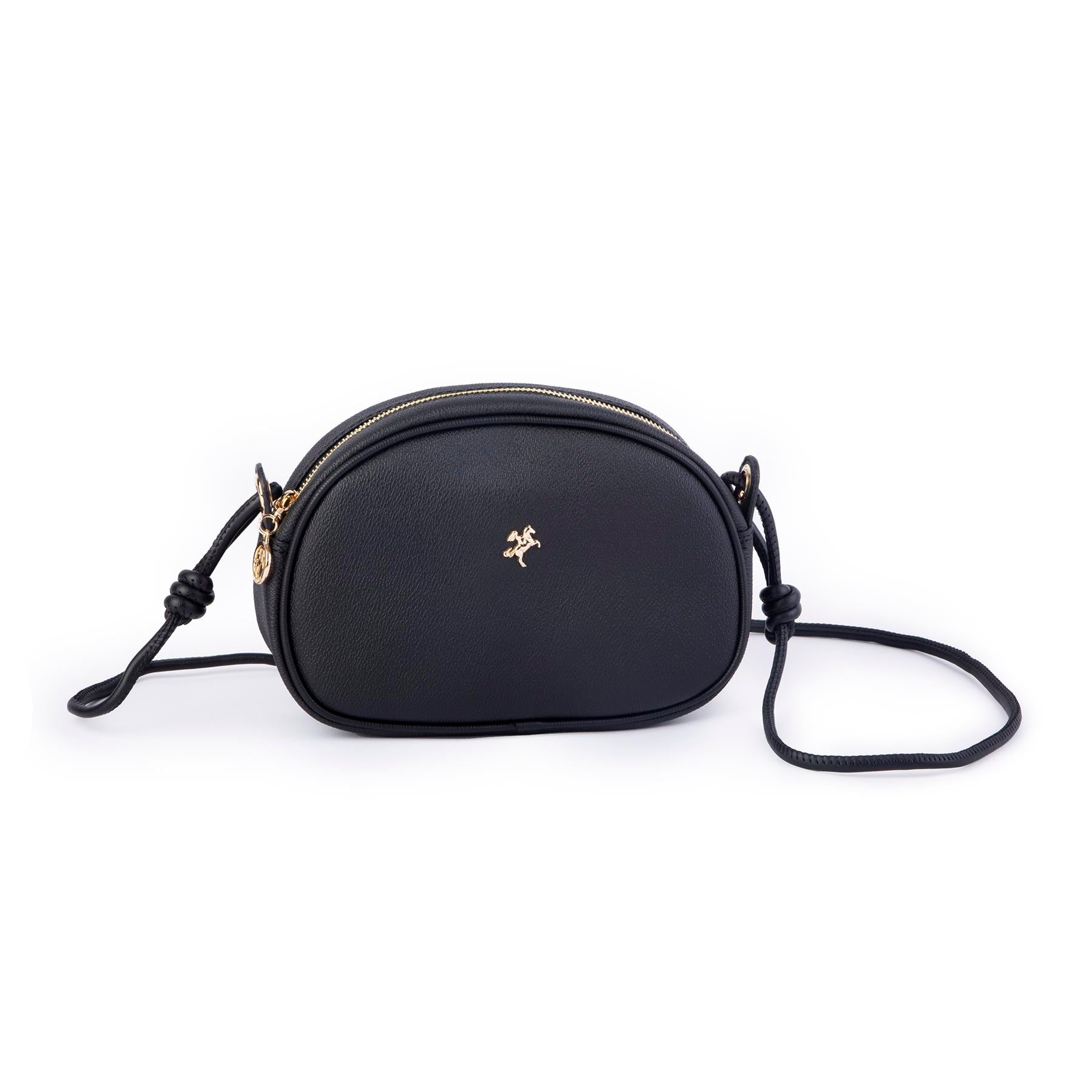 Nas Bag Kadın  Mini Çapraz  Çanta  Siyah  Mercan  (21x16x8 cm)