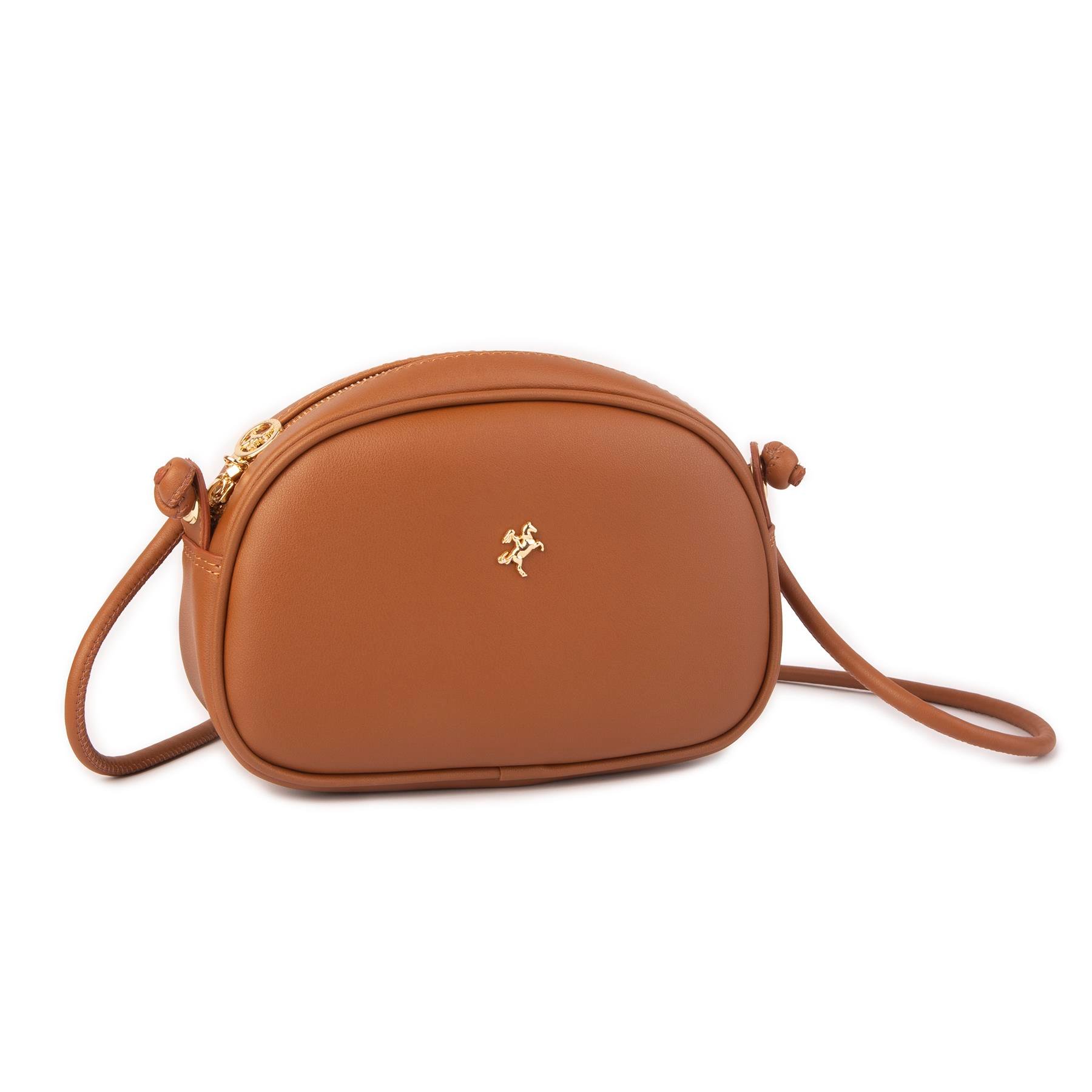 Nas Bag Kadın  Mini Çapraz Çanta Taba Luna (21x16x8 cm)