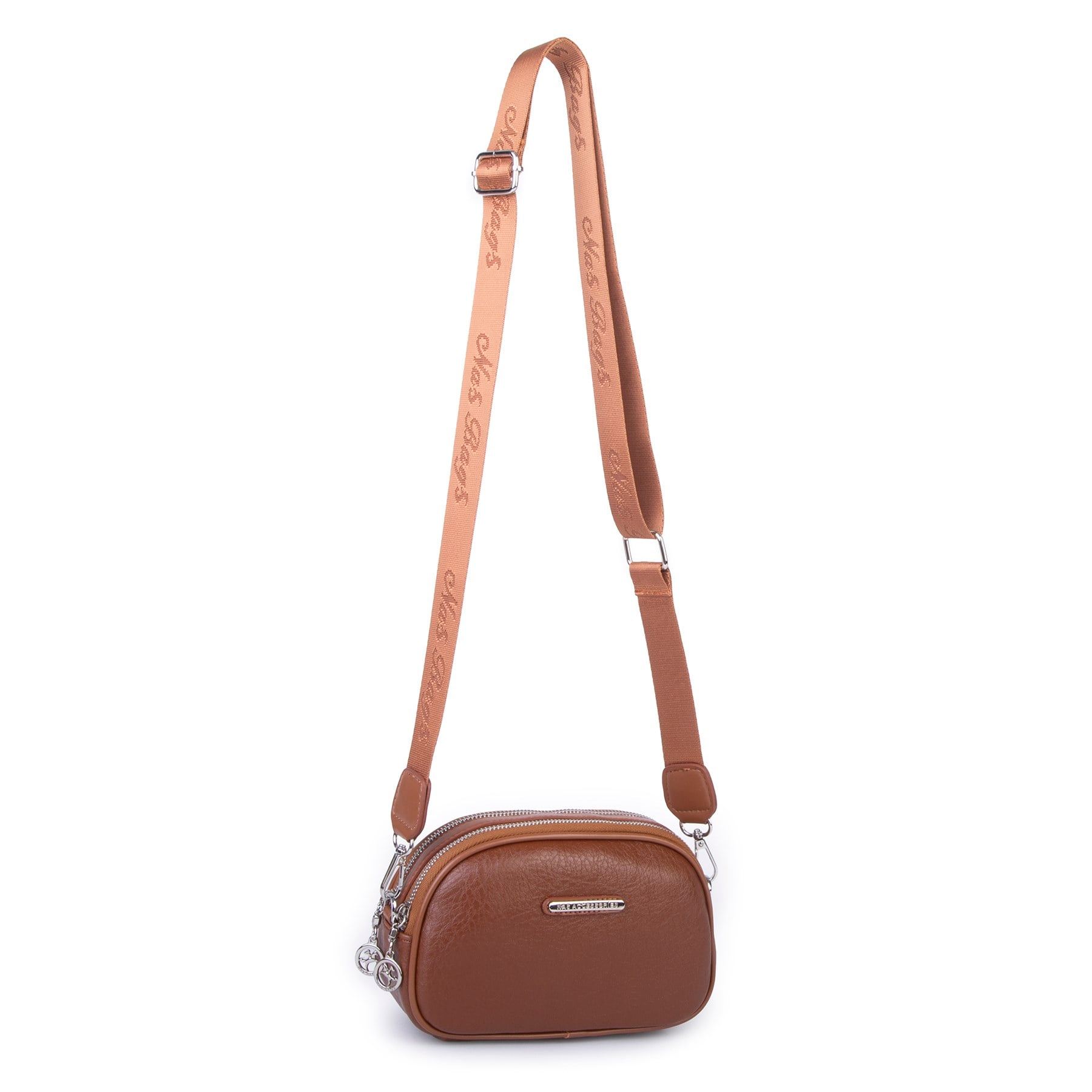Nas Bag Kadın Mini Çapraz Çift Gözlü Çanta Taba Victoria