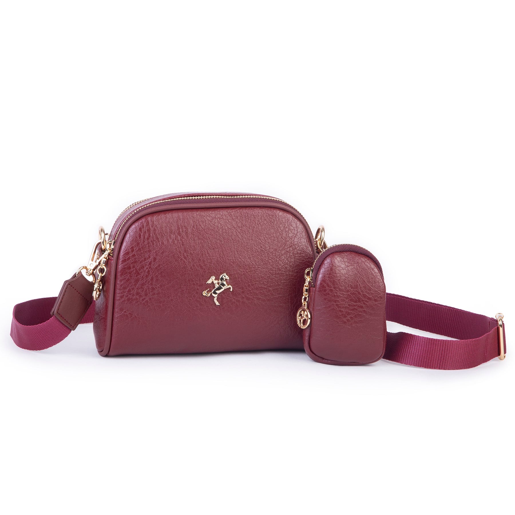 Nas Bag Kadın Mini Cüzdanlı Omuz ve Çapraz Çanta Bordo Victoria
