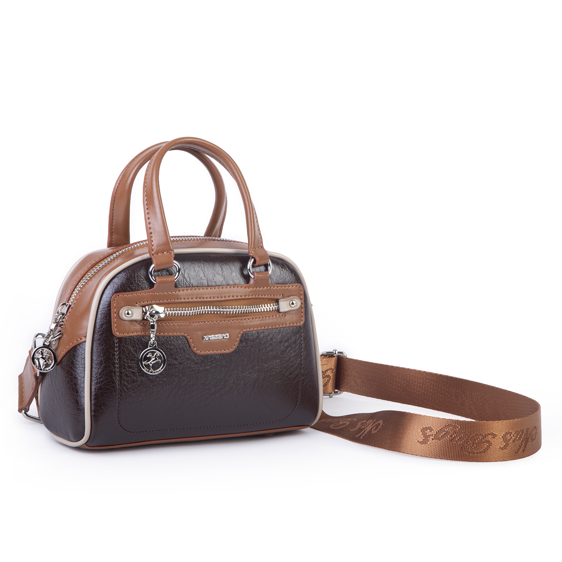 Nas Bag Kadın Mini El ve Çapraz Çanta Kahve Taba Kum Victoria