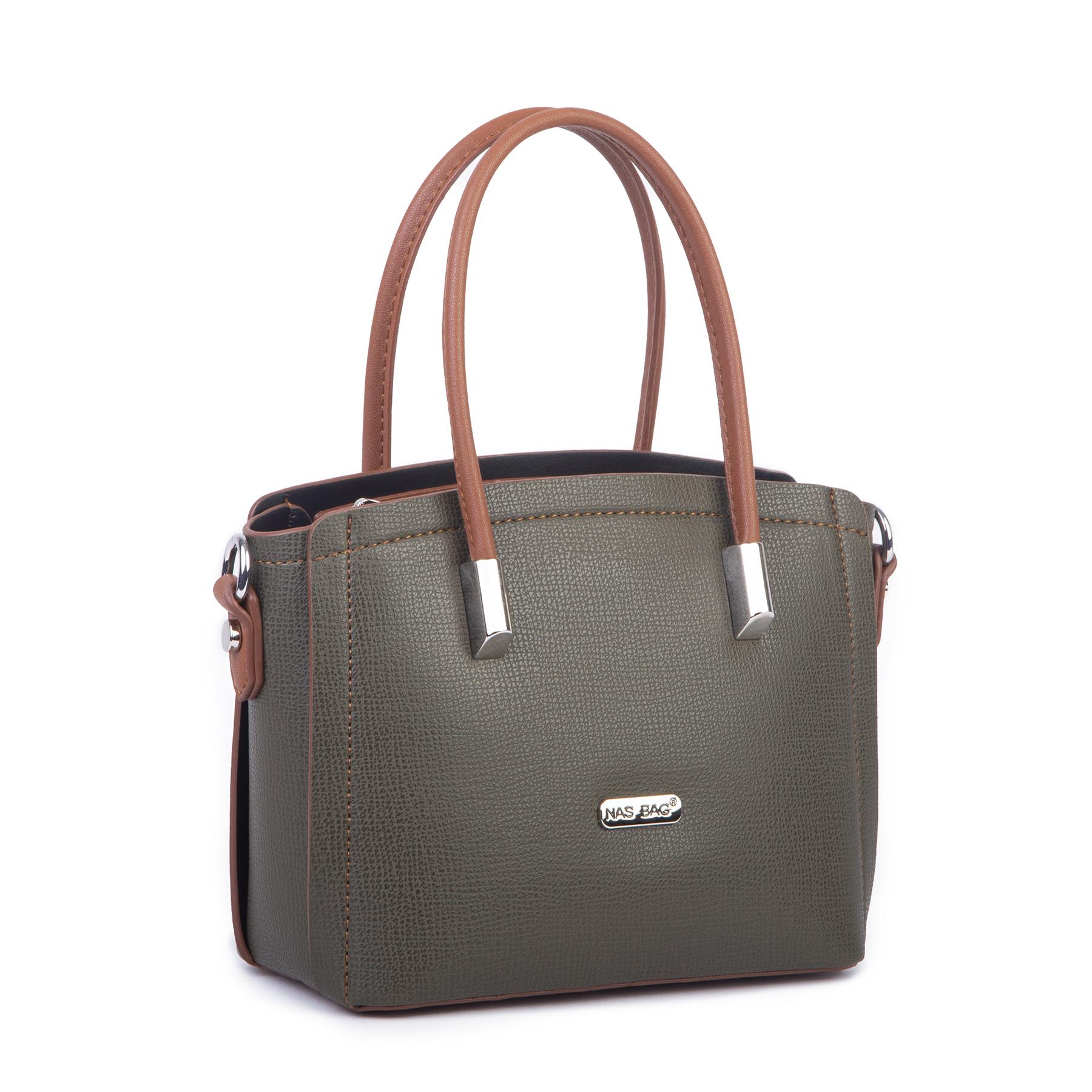 Nas Bag Kadın Mini El ve Çapraz Çanta Yeşil Taba