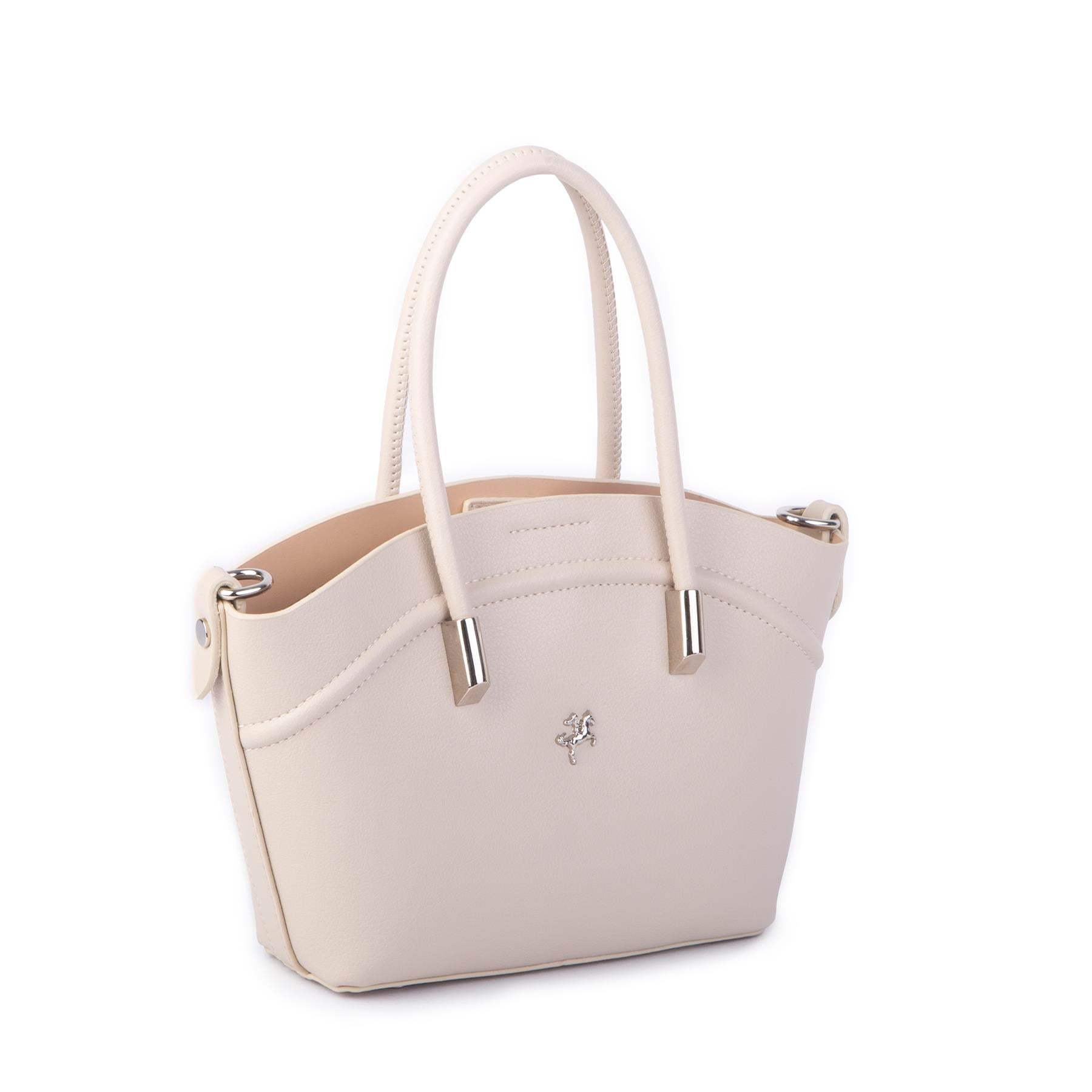 Nas Bag Kadın Mini Sepet Çanta El ve Çapraz Çanta Kum  Golf  ( 20x18cm)