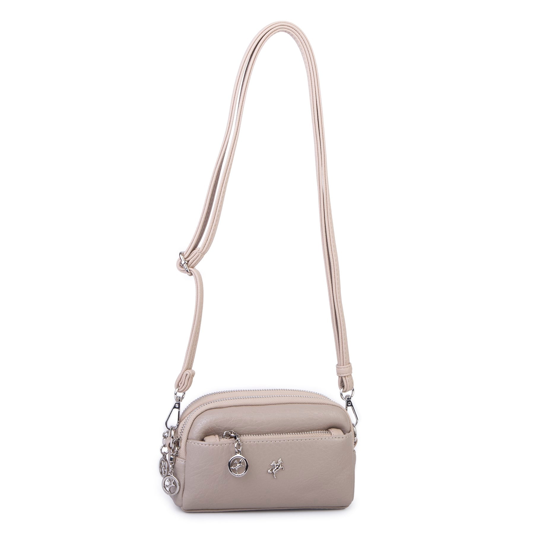Nas Bag Kadın Mini Spor Şık Günlük Postacı Çapraz Çanta (en 18 cm , boy 10 cm ) Kum Victoria