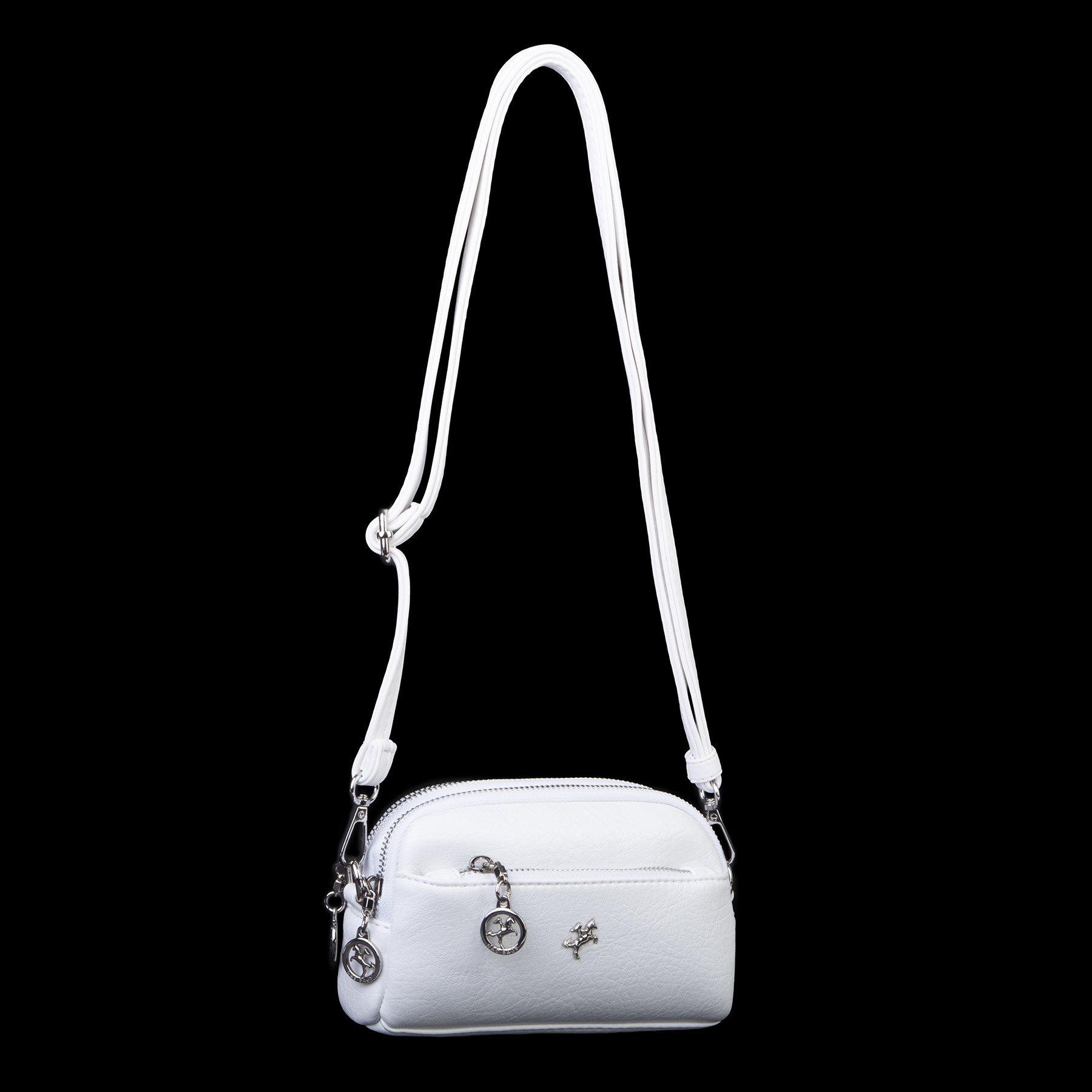Nas Bag Kadın Mini Spor Şık Günlük Postacı Çapraz Çanta (en 18 cm , boy 10 cm ) Beyaz Victoria