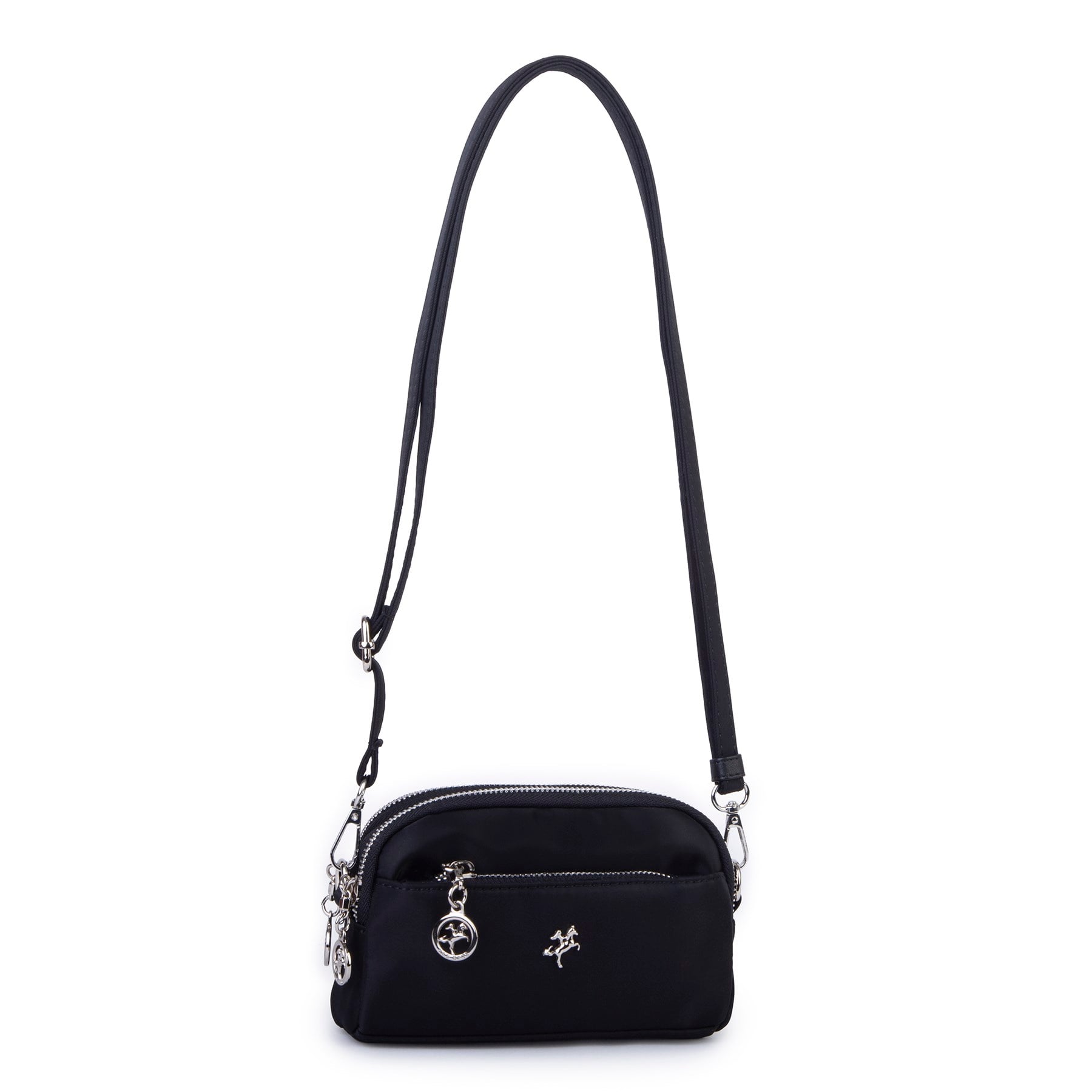 Nas Bag Kadın Mini Spor Şık Günlük Postacı Çapraz Çanta (en 18 cm , boy 10 cm ) Siyah