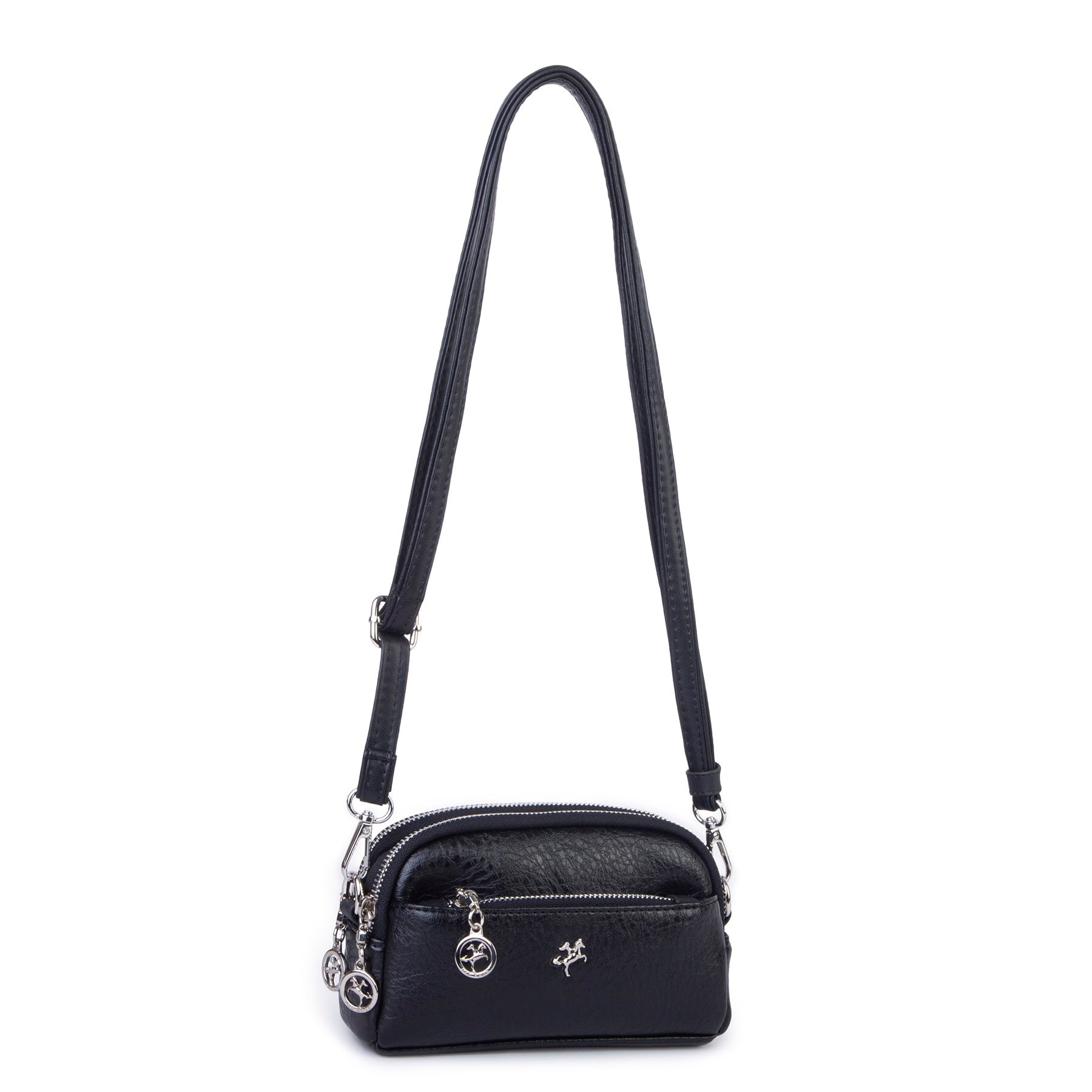 Nas Bag Kadın Mini Spor Şık Günlük Postacı Çapraz Çanta (en 18 cm , boy 10 cm ) Siyah Victoria