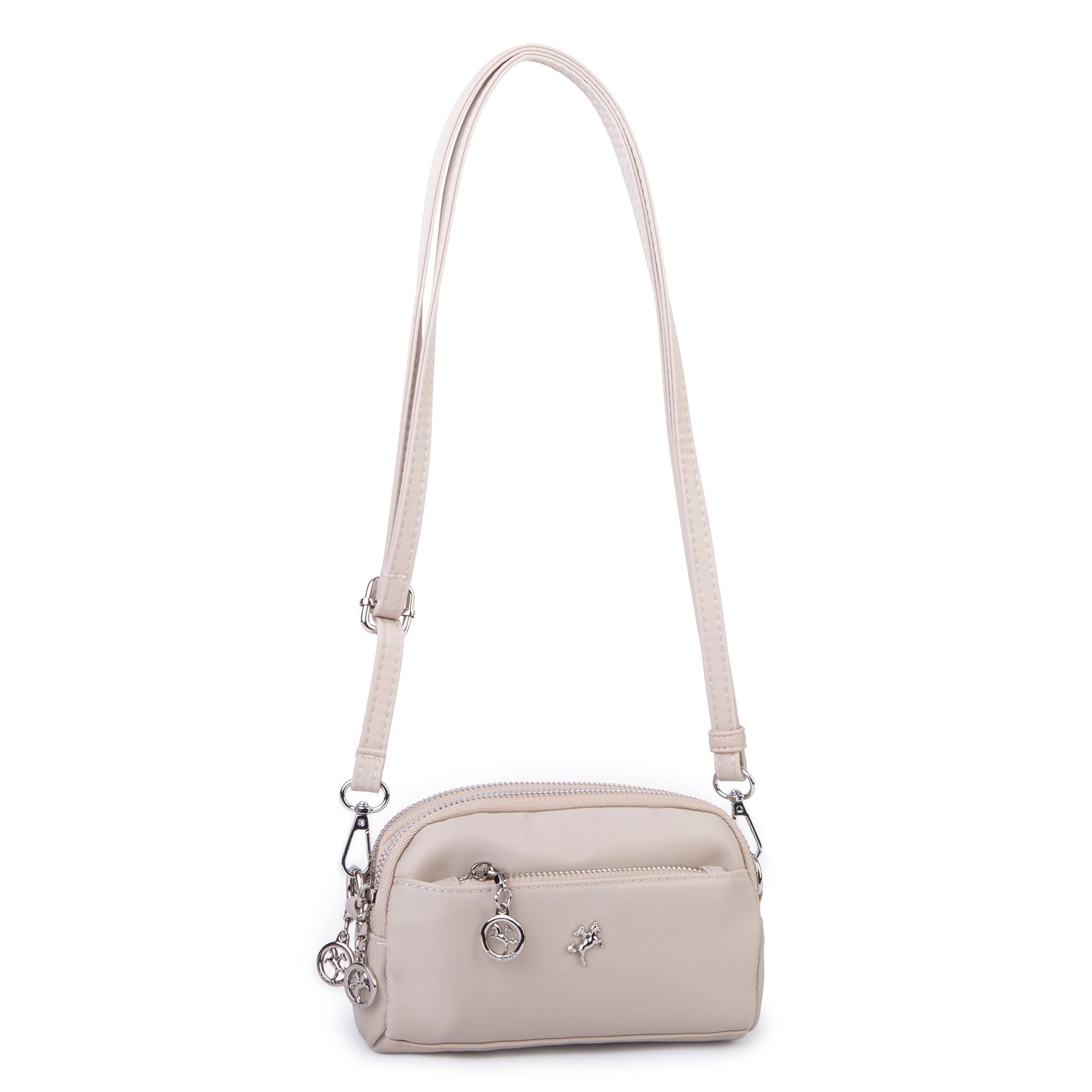 Nas Bag Kadın Mini Spor Şık Günlük Postacı Çapraz Çanta (en 18 cm , boy 10 cm ) Kum