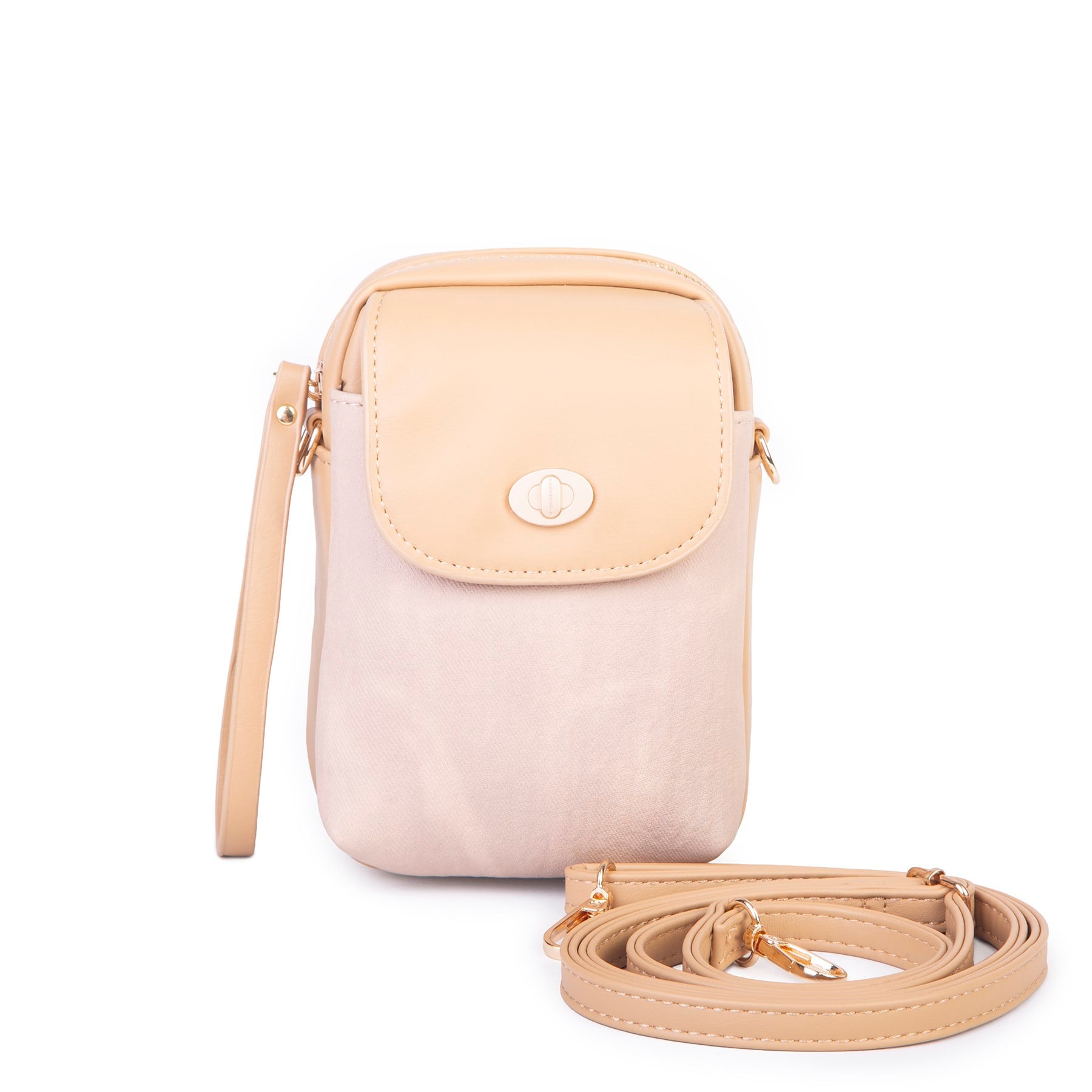 Nas Bag Kadın Mini Telefonluk Çapraz Çanta (en 10 cm , boy 16 cm) Camel