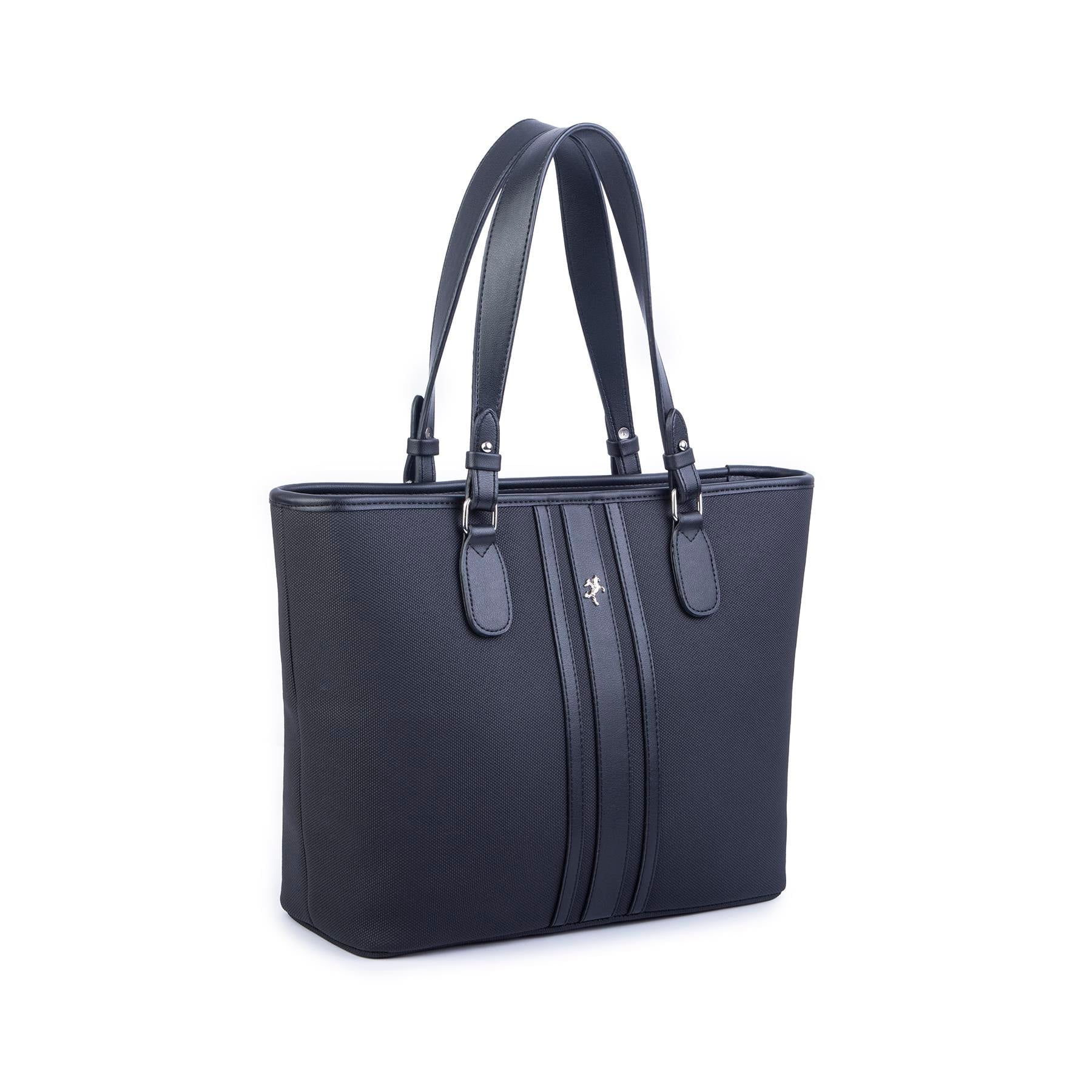 Nas Bag Kadın Omuz Çantası Spor Şık Ayarlanabilir Omuz Askılı Siyah Lacst (33x27x12 cm )