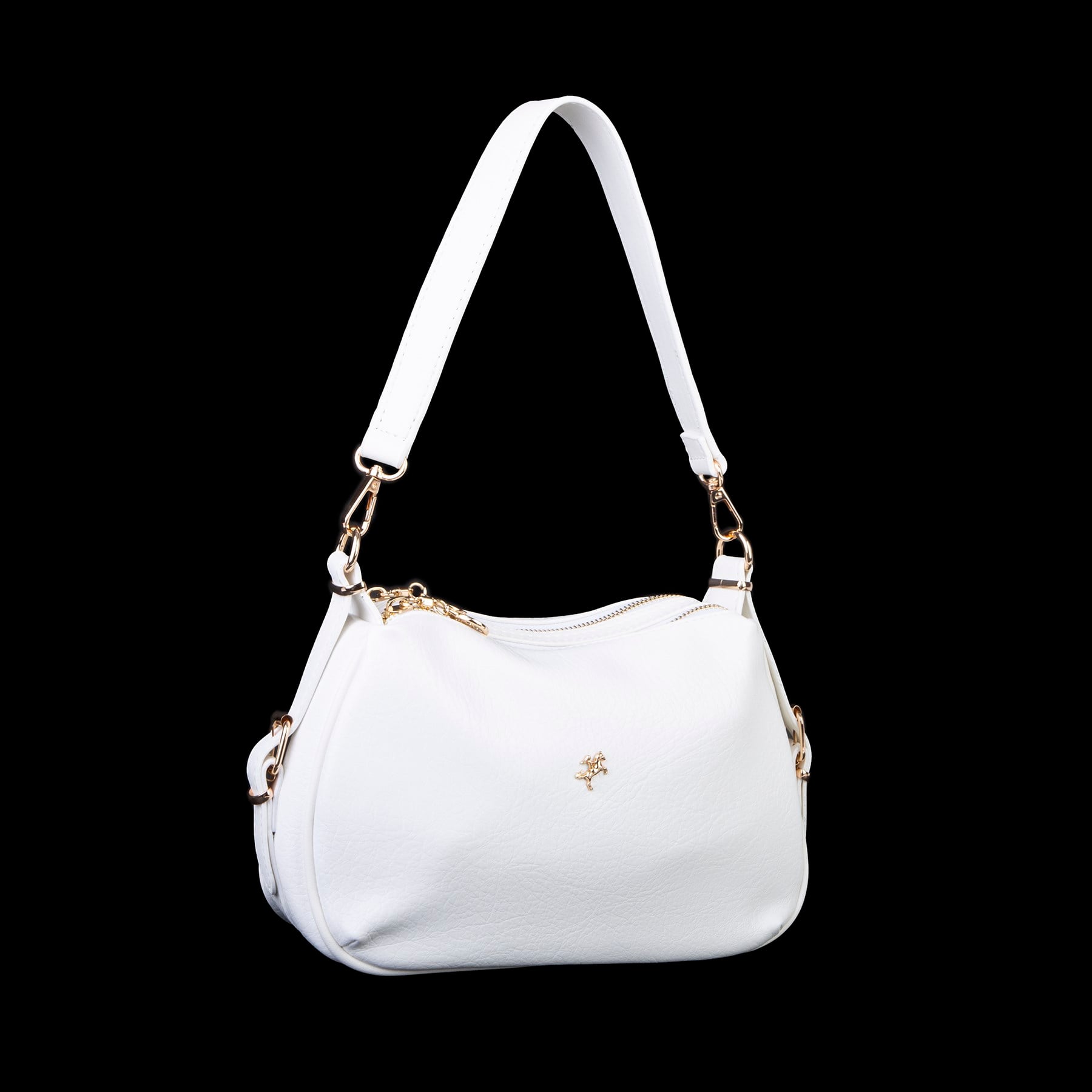 Nas Bag Kadın Omuz ve Çapraz Çanta Çok Gözlü Şık Tasarım (28x18 cm) Beyaz Victoria